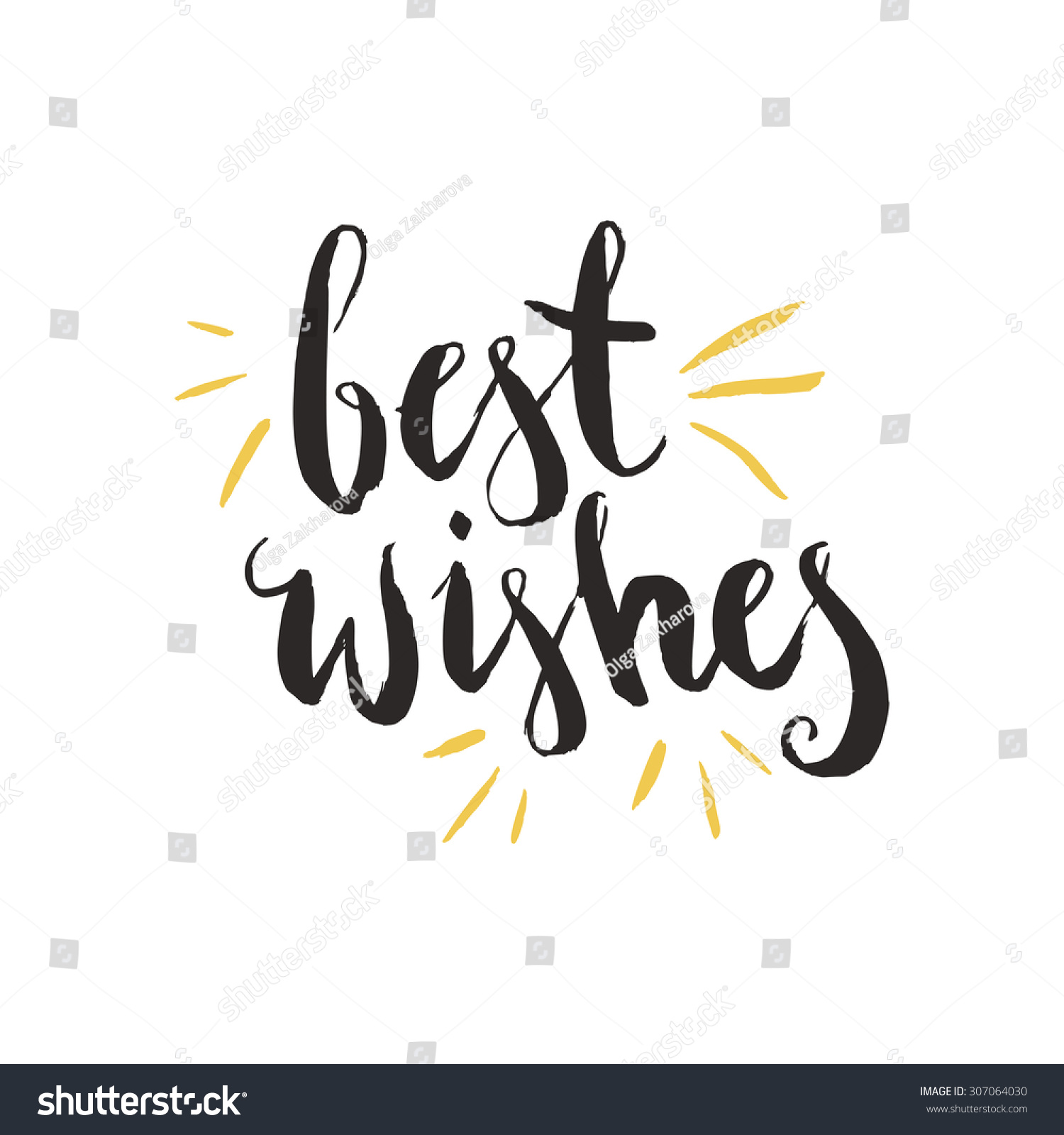 Best Wishes Hand Drawn Holiday Christmas Stock Vector (royalty Free 