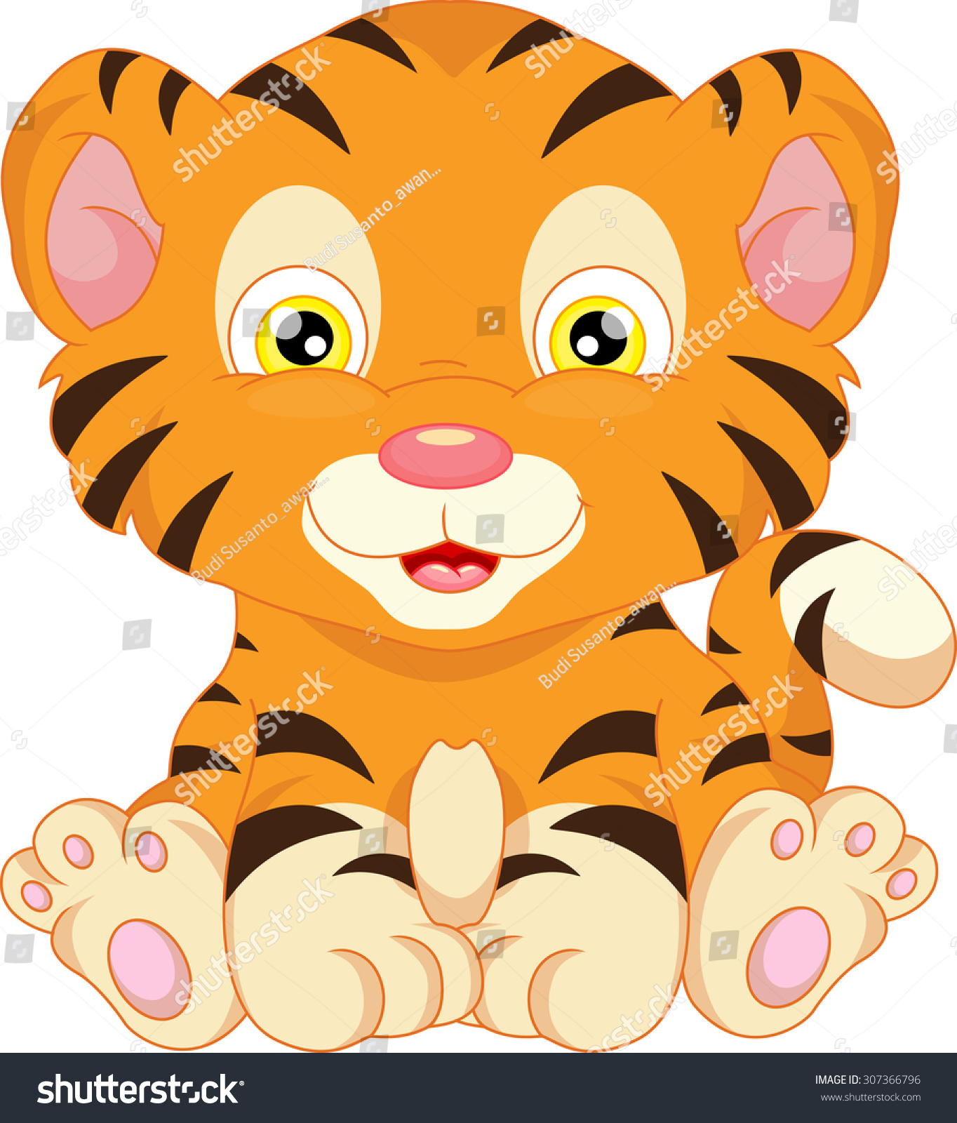 Мордочка Тигрёнка для детей