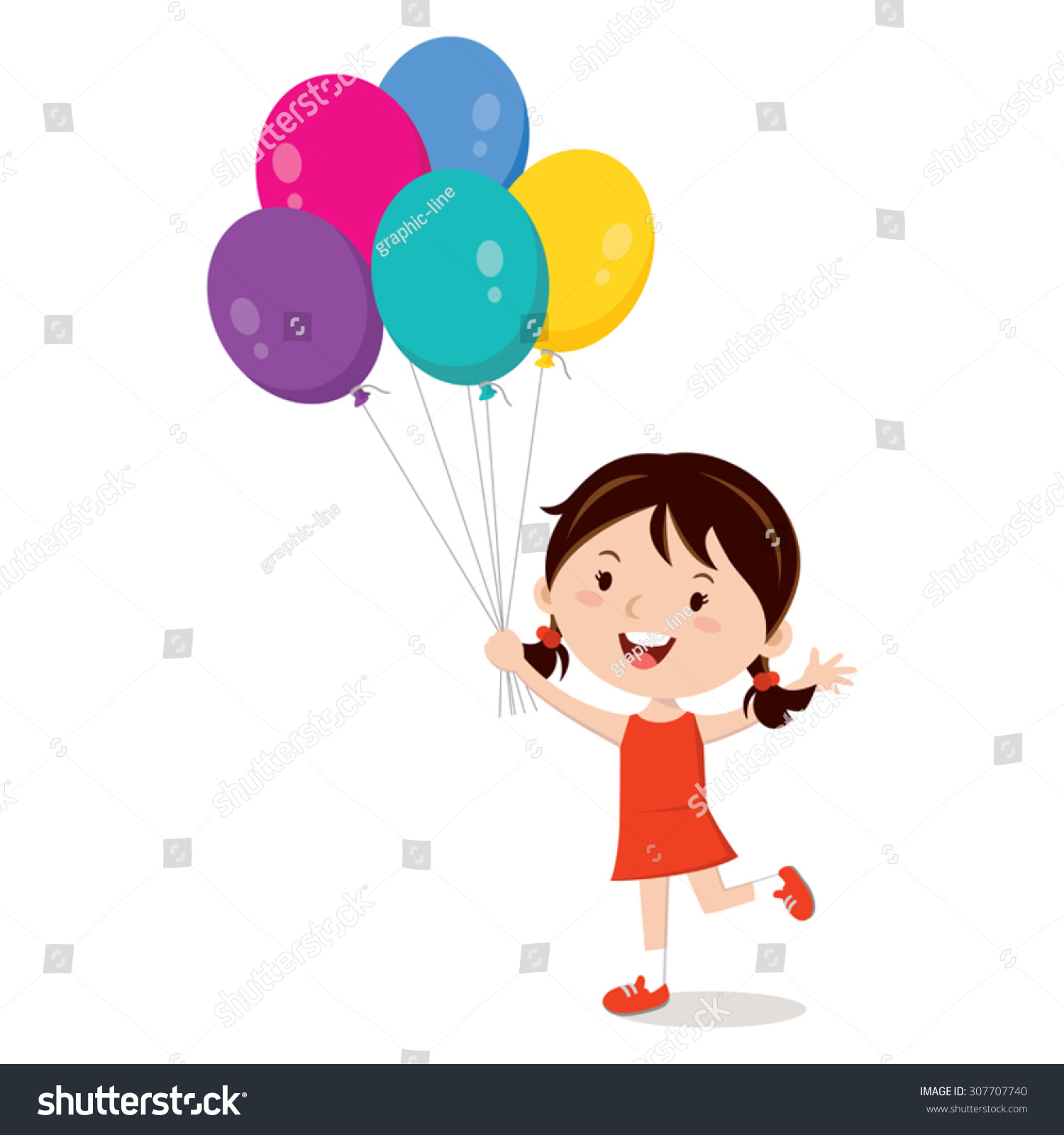 Девочка с шарами для детей