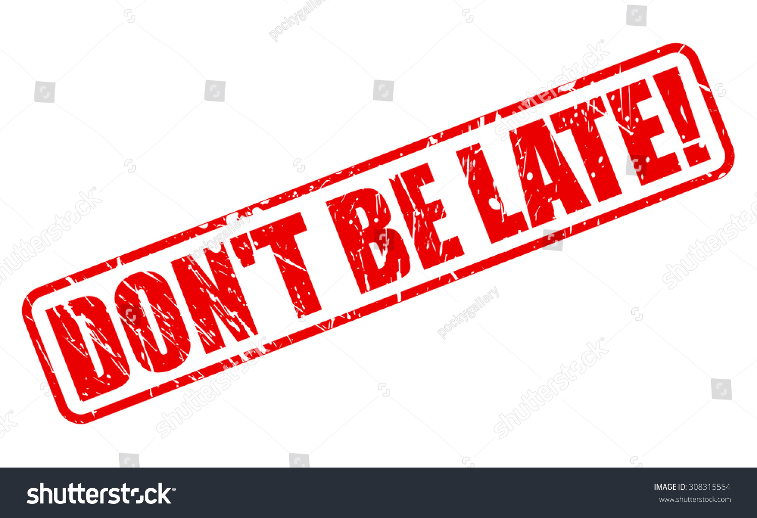 do-not-be-late-red-stamp-stock-vector-royalty-free-308315564