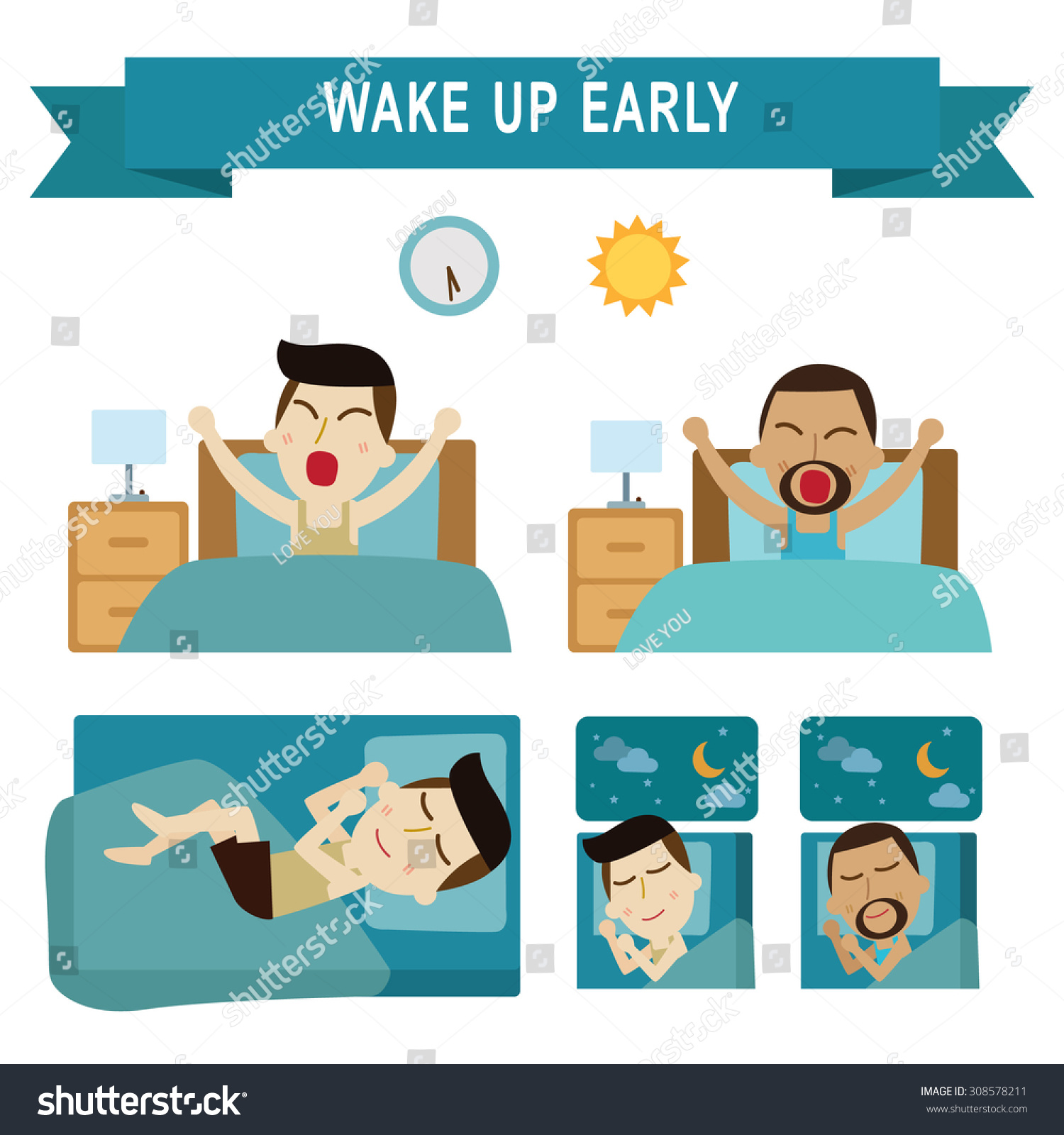 Wake Earlyfull Sleeping Daily Routine Business Shutterstock