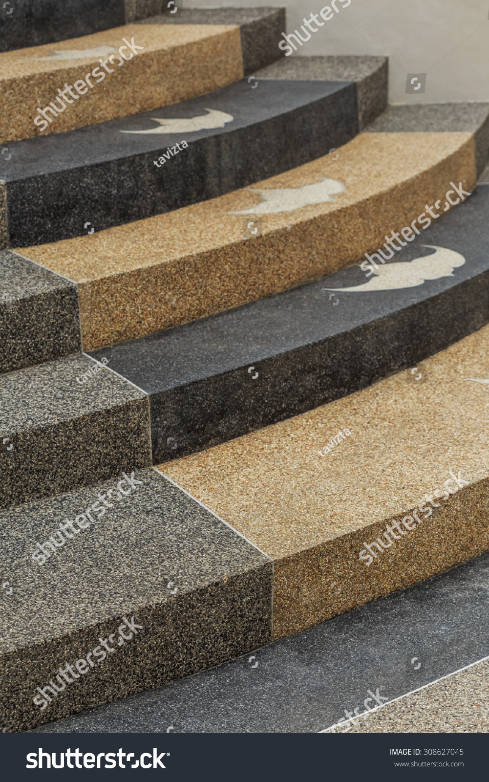 Beautiful Bedrock Curved Staircase Stock Photo 308627045 | Shutterstock