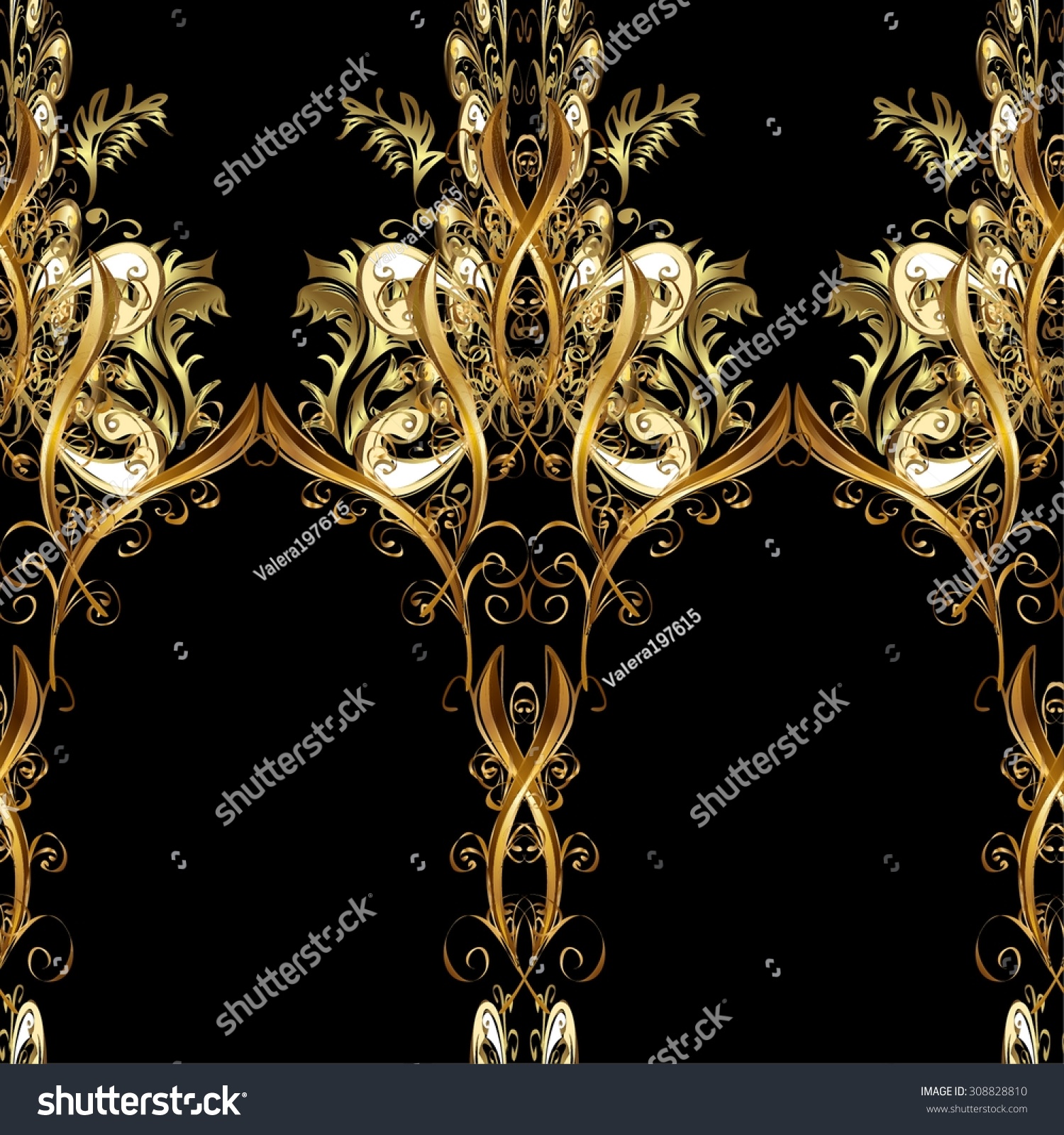 Abstract Beautiful Background Royal Damask Ornament Stock Vector Royalty Free 308828810 2296