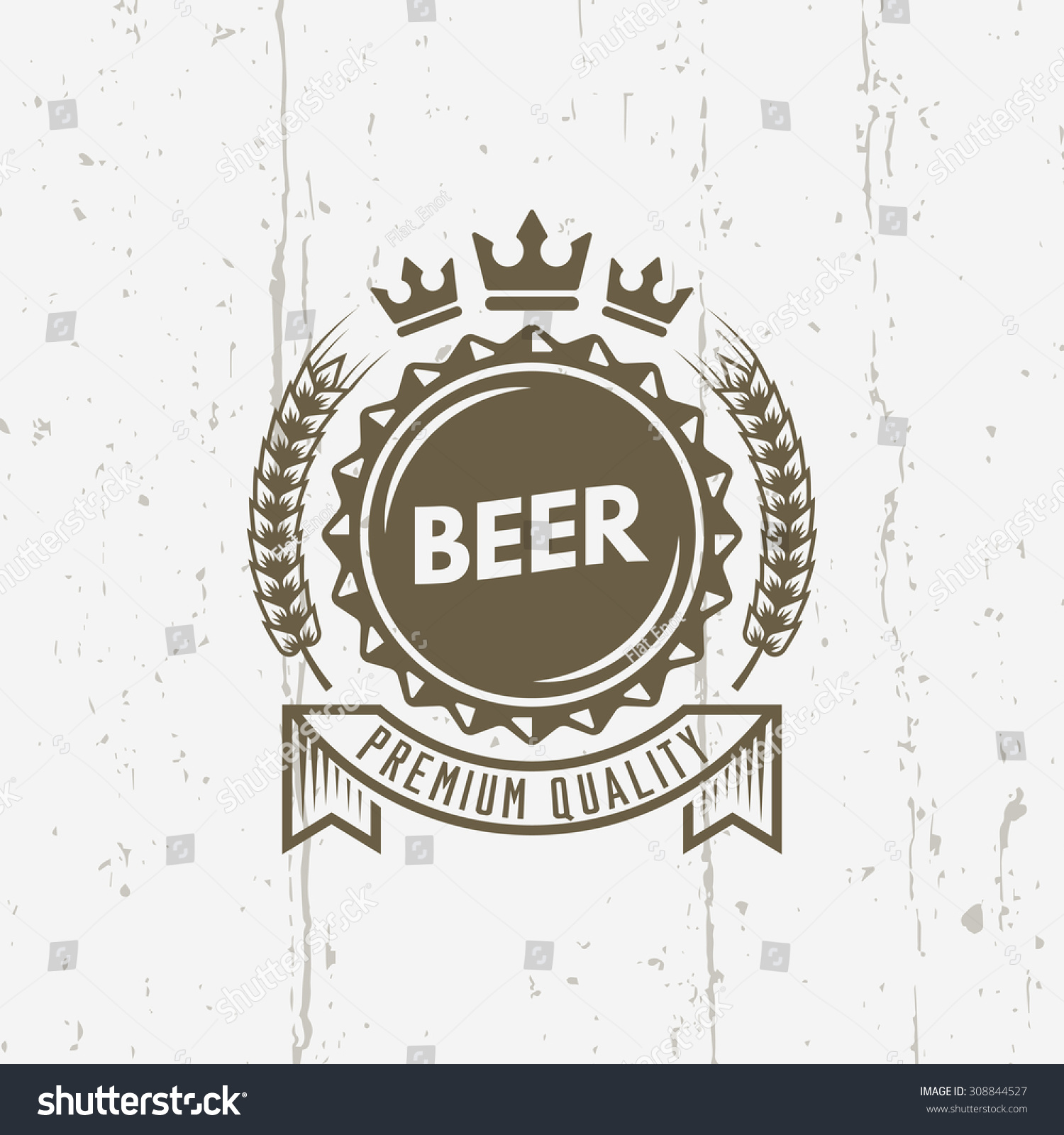 Beer Cap Isolated Vector Vintage Label Stock Vector (Royalty Free ...