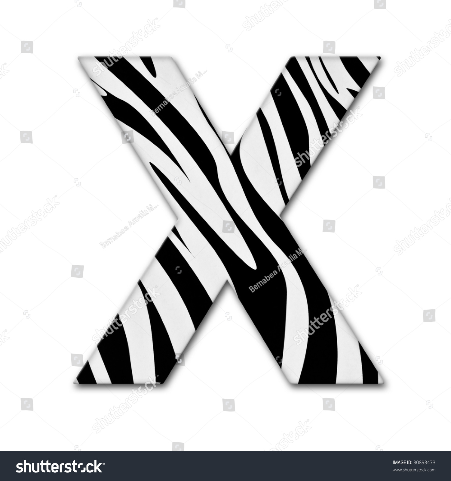 letter x alphabet made animal print stock photo 30893473 shutterstock