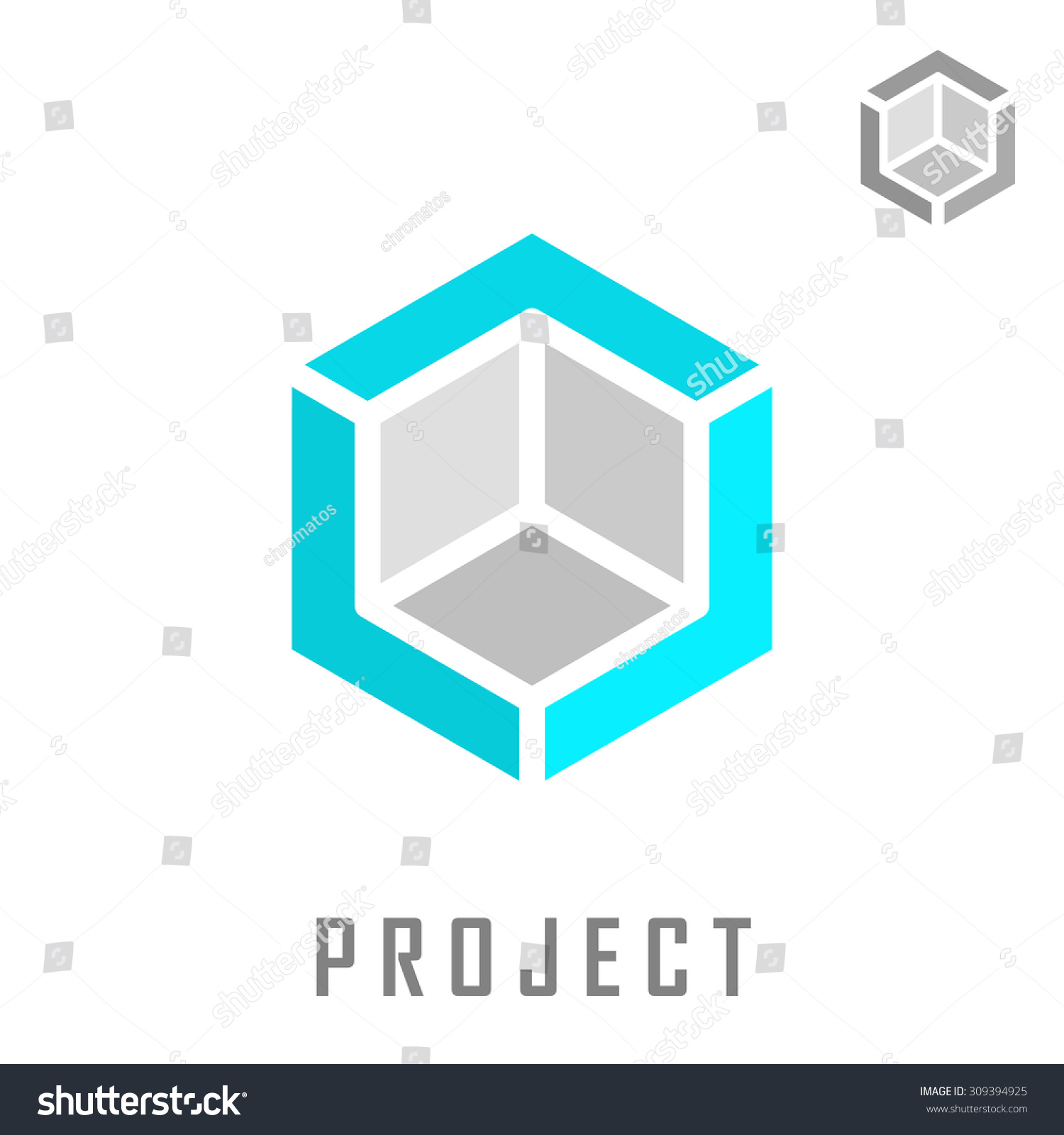 Isometric Cube Construction 3d Logo Vector Stock Vector (Royalty Free ...