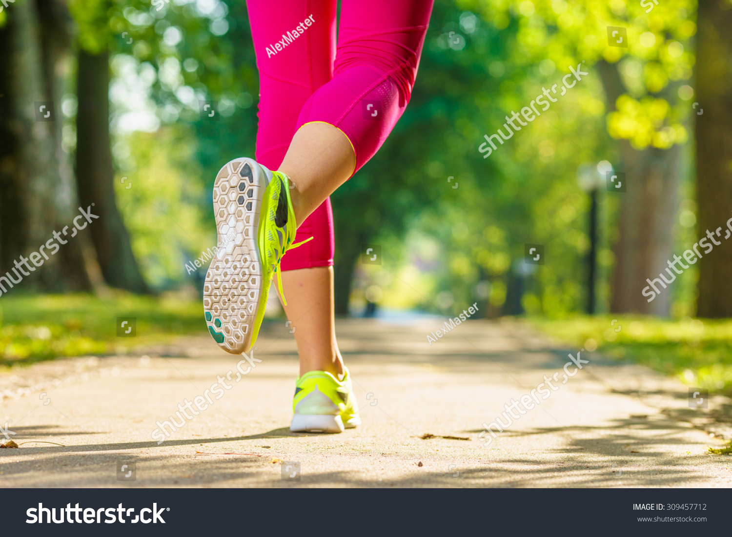 Runner Woman Feet Running On Road Stock Photo 309457712 | Shutterstock