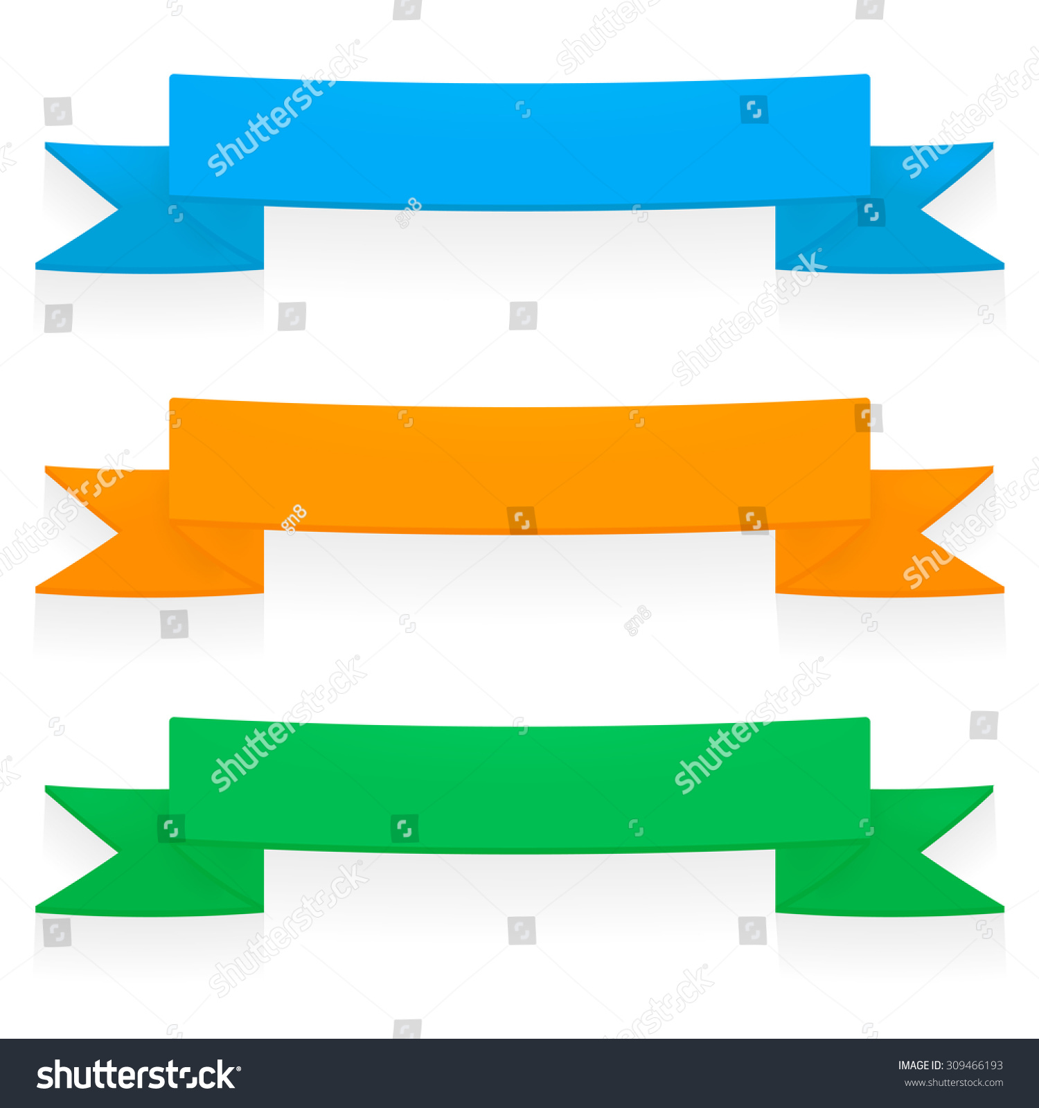 Detailed Colorful Ribbons Shadows Eps10 Template Stock Vector (Royalty ...