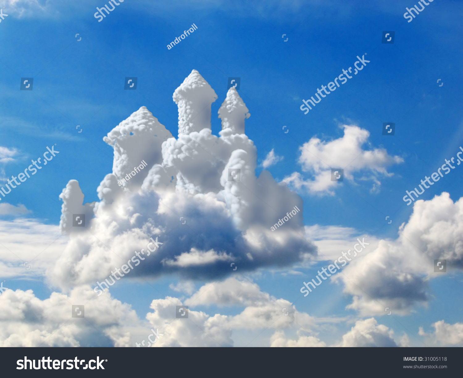 fantasy castle in the clouds