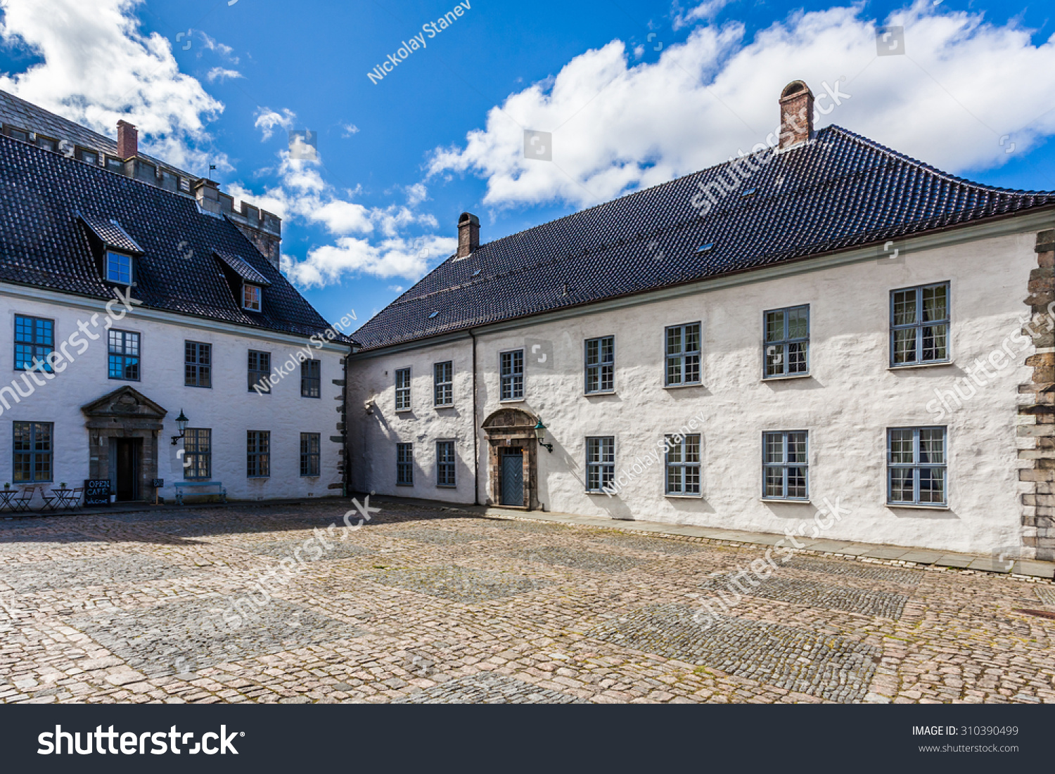 Buildings Inside Bergenhus Fortress Bergen Norway Stock Photo 310390499 ...