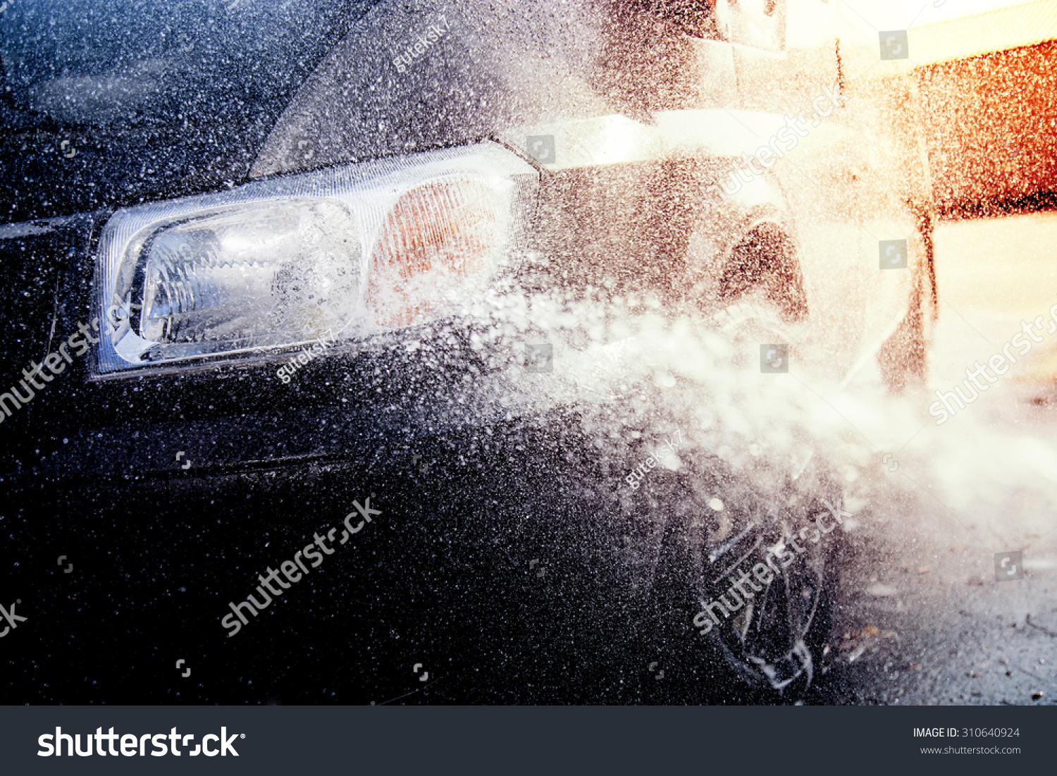 Washing Car Water Splash Stock Photo 310640924 | Shutterstock