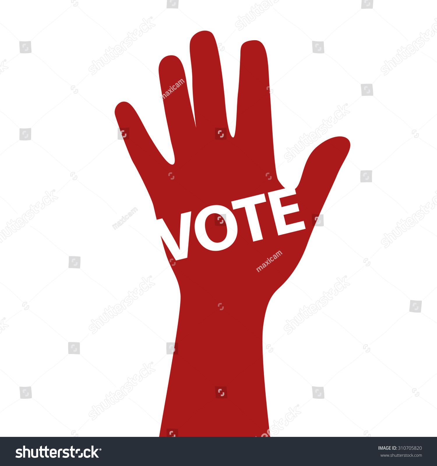 Human Hand Voting Vector Poster Stock Vector (Royalty Free) 310705820 ...