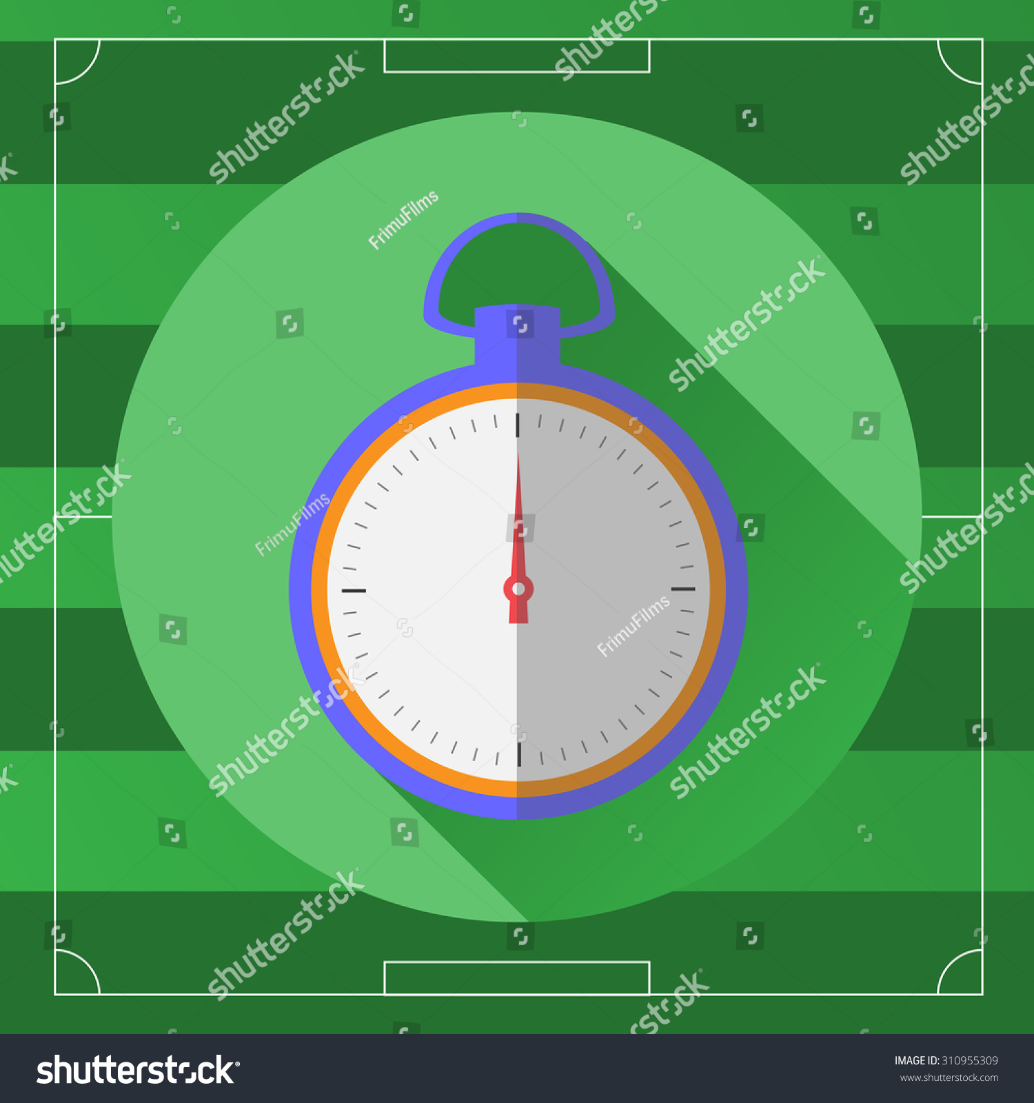 Soccer Referee Stopwatch Icon Stopwatch On Stock Vector (Royalty Free