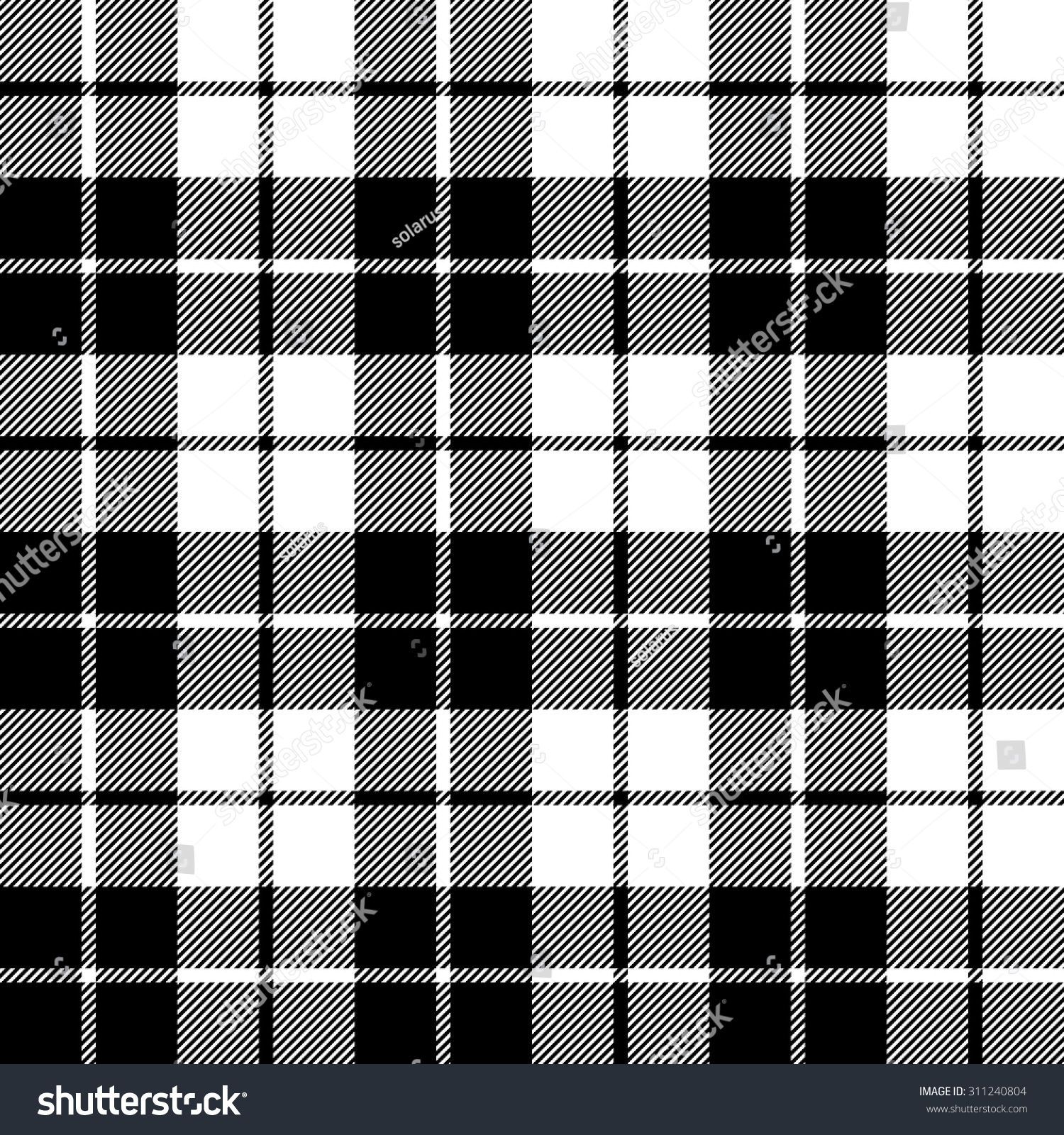 Fabric Texture Seamless Pattern Black Tartan Stock Vector (Royalty Free ...