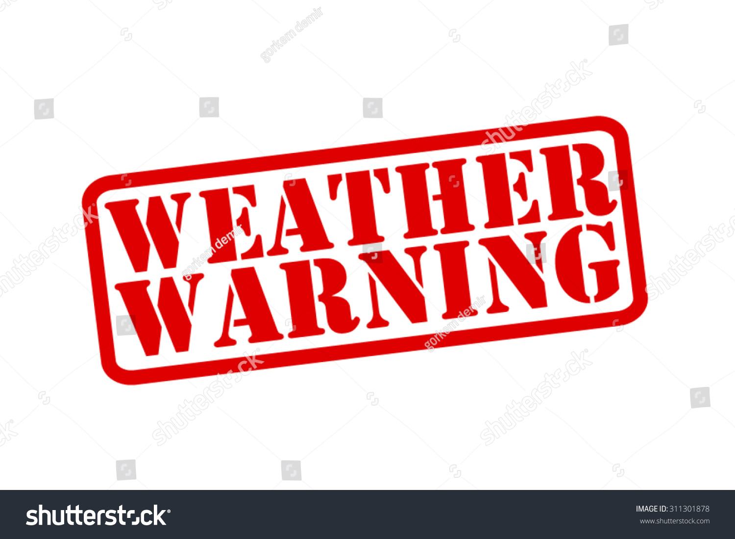 Weather Warning Red Rubber Stamp Vector Stock Vector (Royalty Free ...