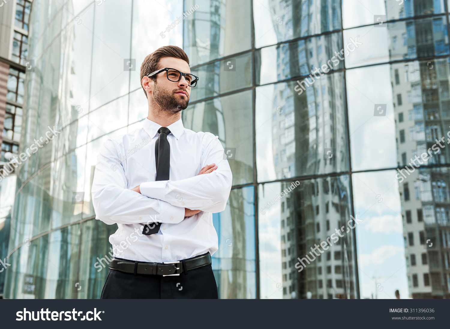 Confident Successful Low Angle View Confident Stock Photo 311396036 ...