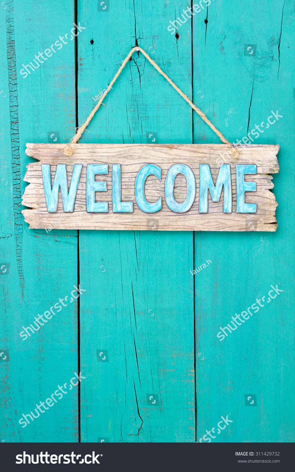 Rustic Welcome Sign Hanging On Antique Stock Photo 311429732 | Shutterstock