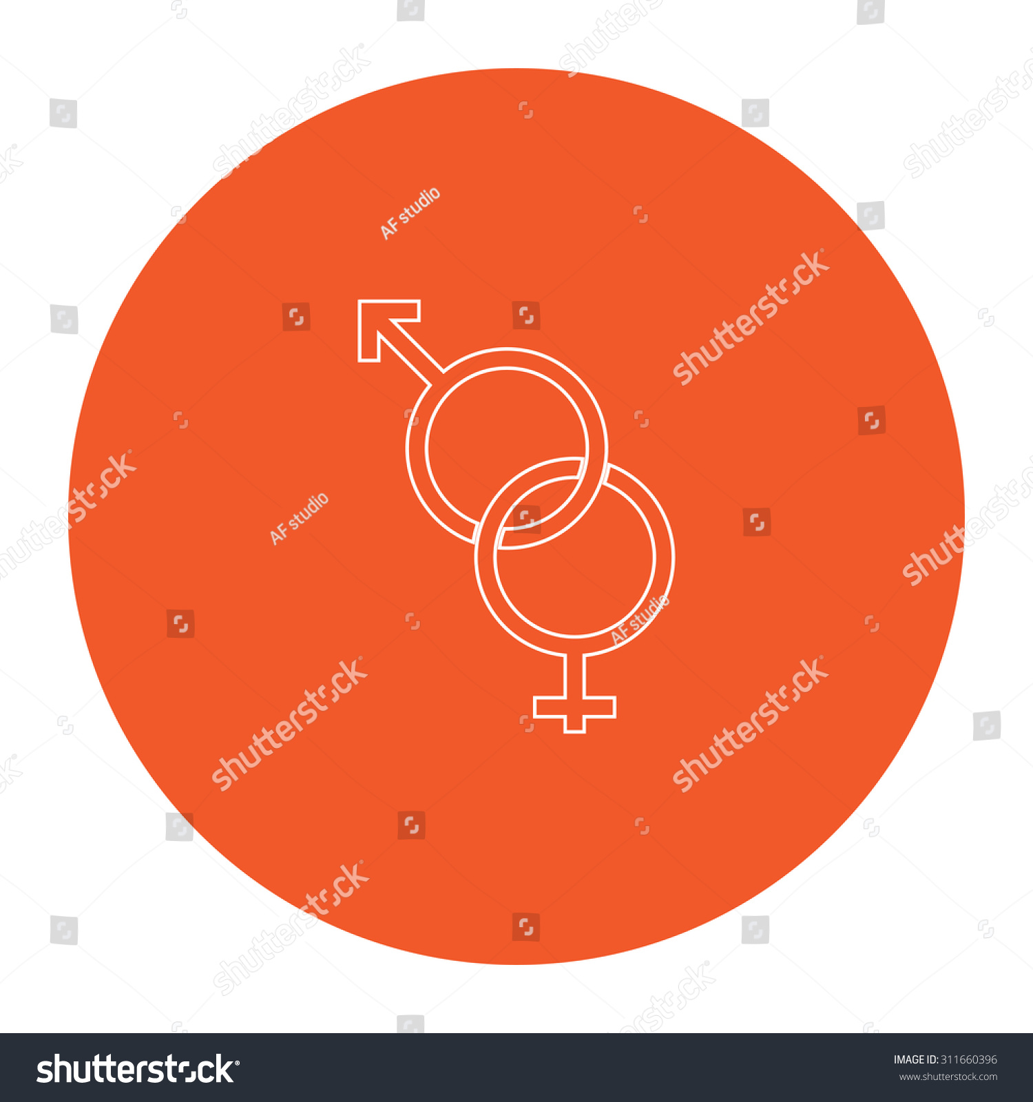 Twisted Male Female Sex Symbol Flat Stock Illustration 311660396 Shutterstock 