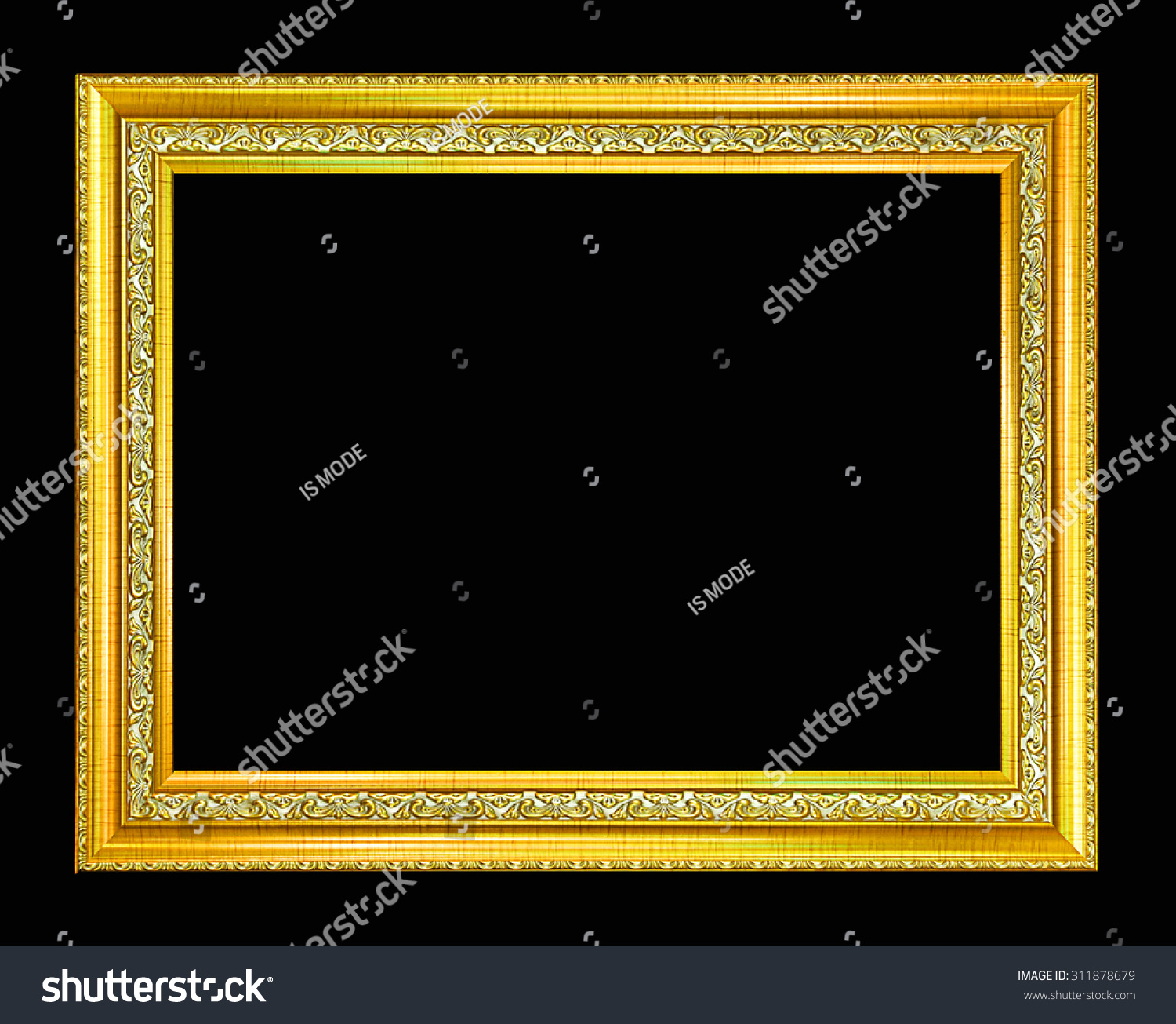 Gold Picture Frame Isolated On White Stock Photo 311878679 | Shutterstock