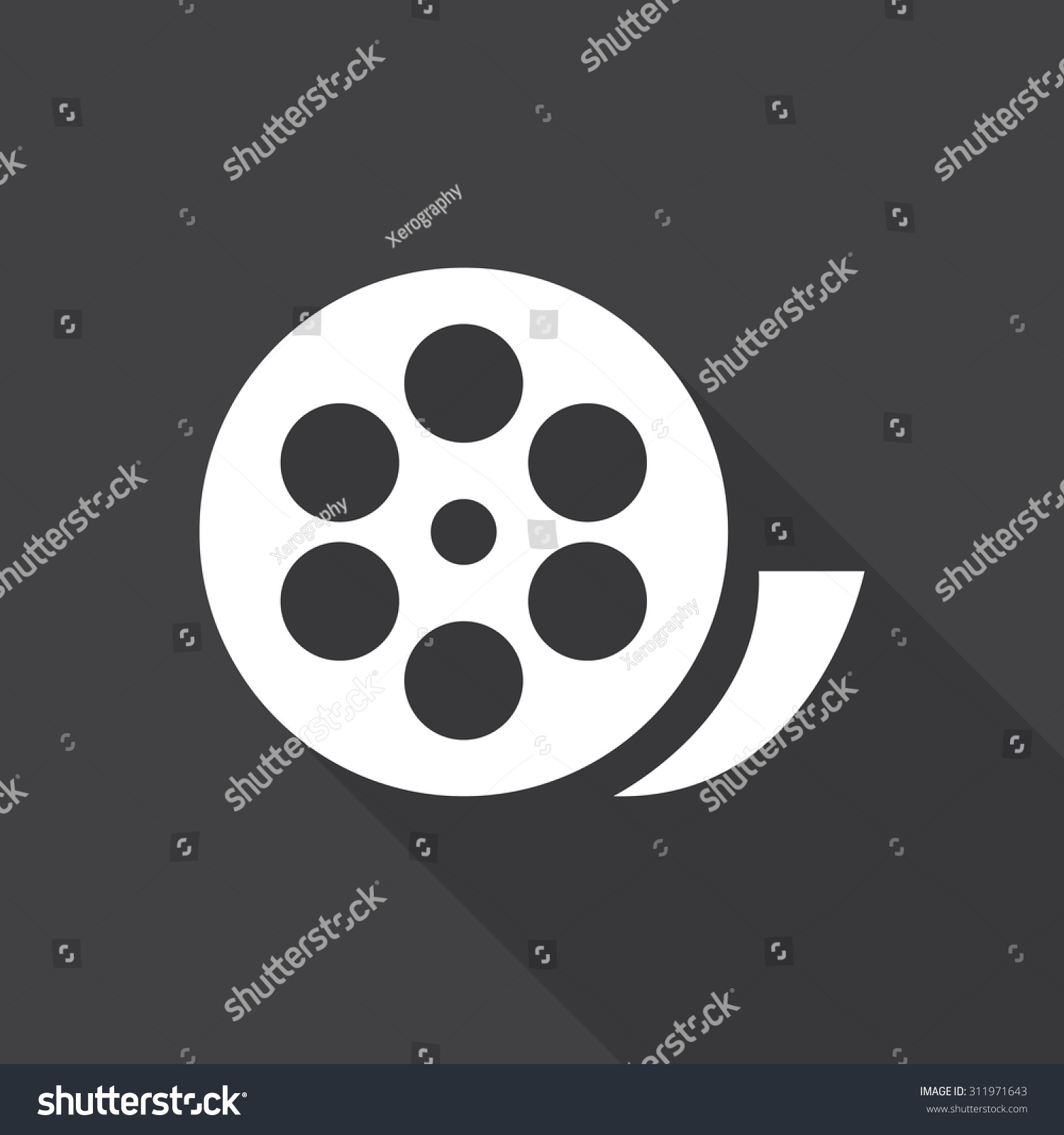 Film Icon Film Symbol Flat Vector Stock Vector (Royalty Free) 311971643 ...