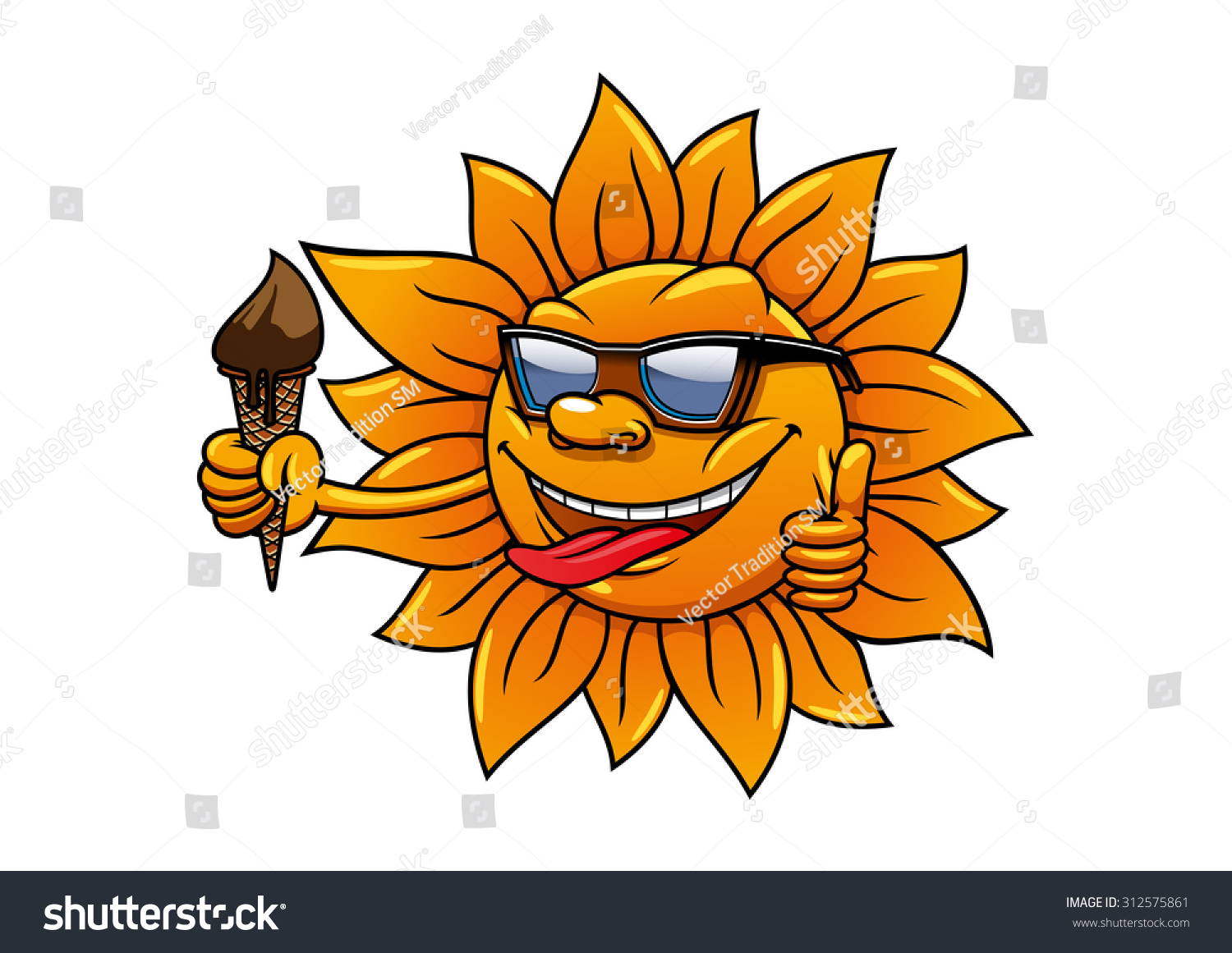 Cartoon Hot Happy Sun Character Sunglasses Stock Vector Royalty Free 312575861 Shutterstock 7932