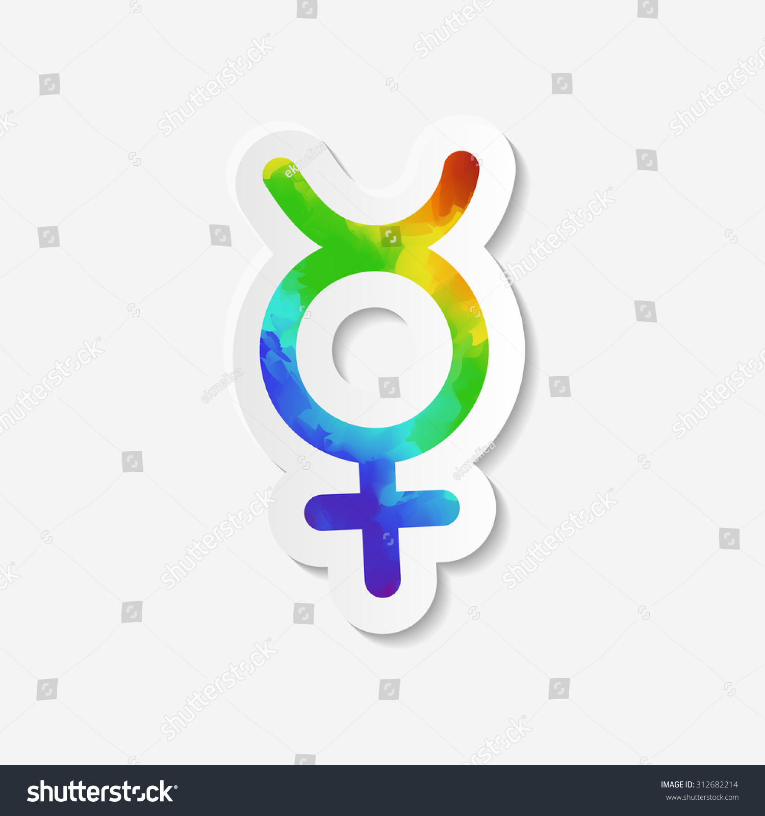 Gender Identity Icon Nonbinary Intersex Symbol Stock Vector Royalty