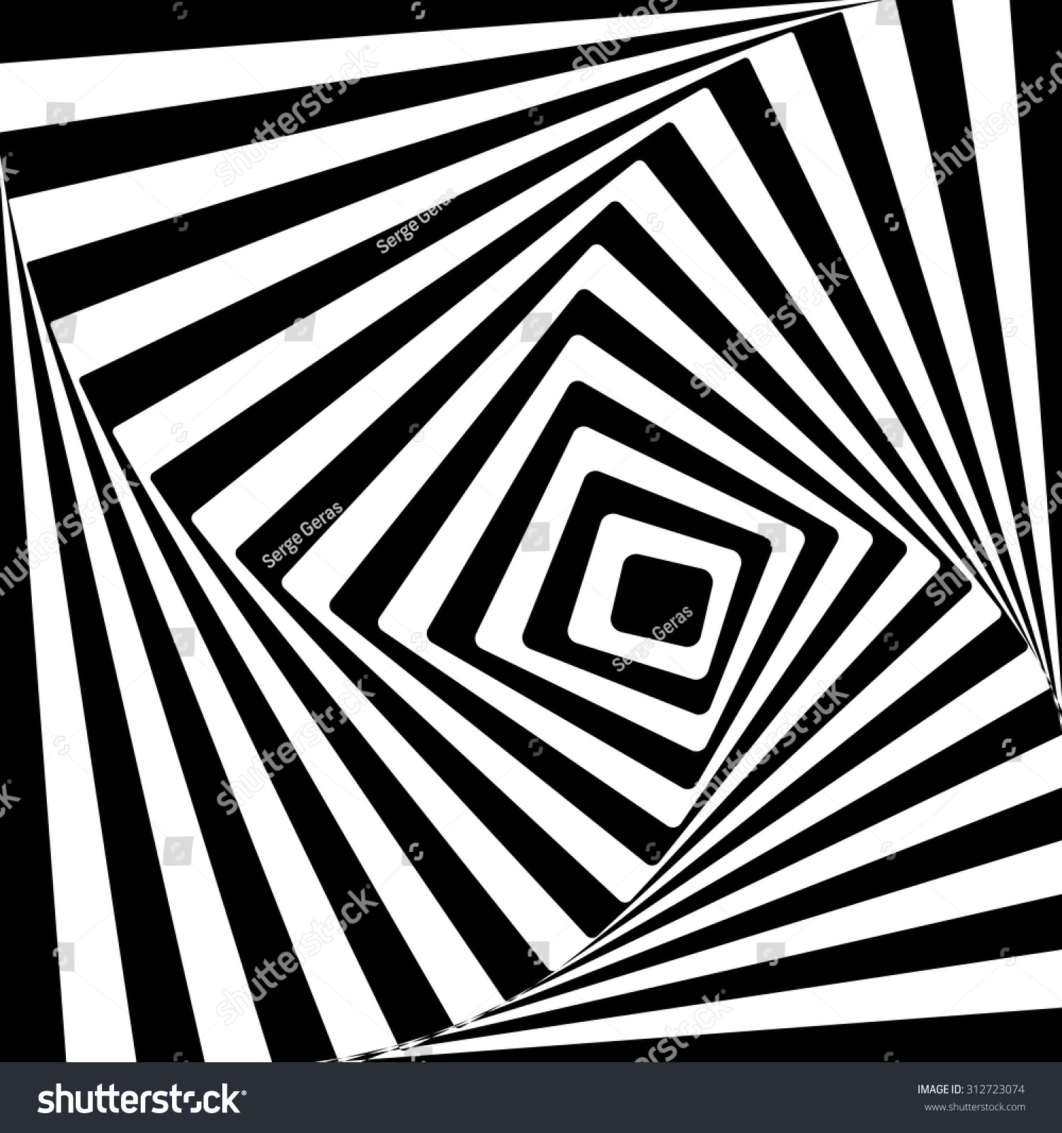 Black White Optical Illusion Abstract Striped Stock Vector Royalty Free Shutterstock