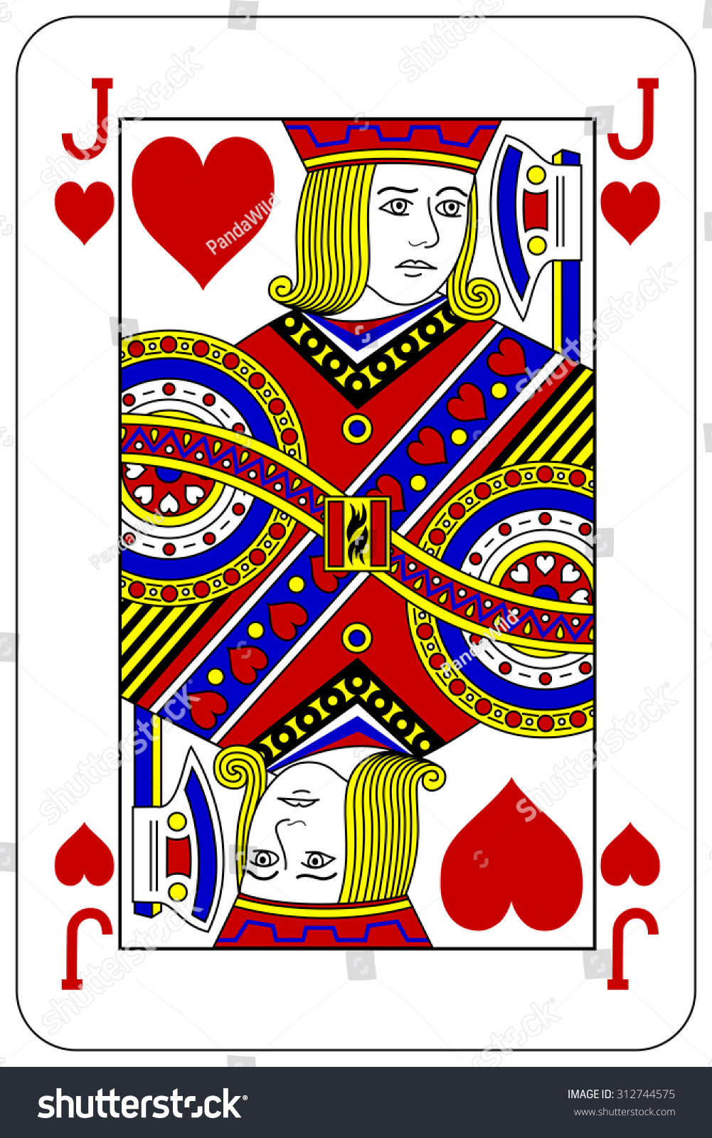 Poker Playing Card Jack Heart Stock Vector (Royalty Free) 312744575 ...