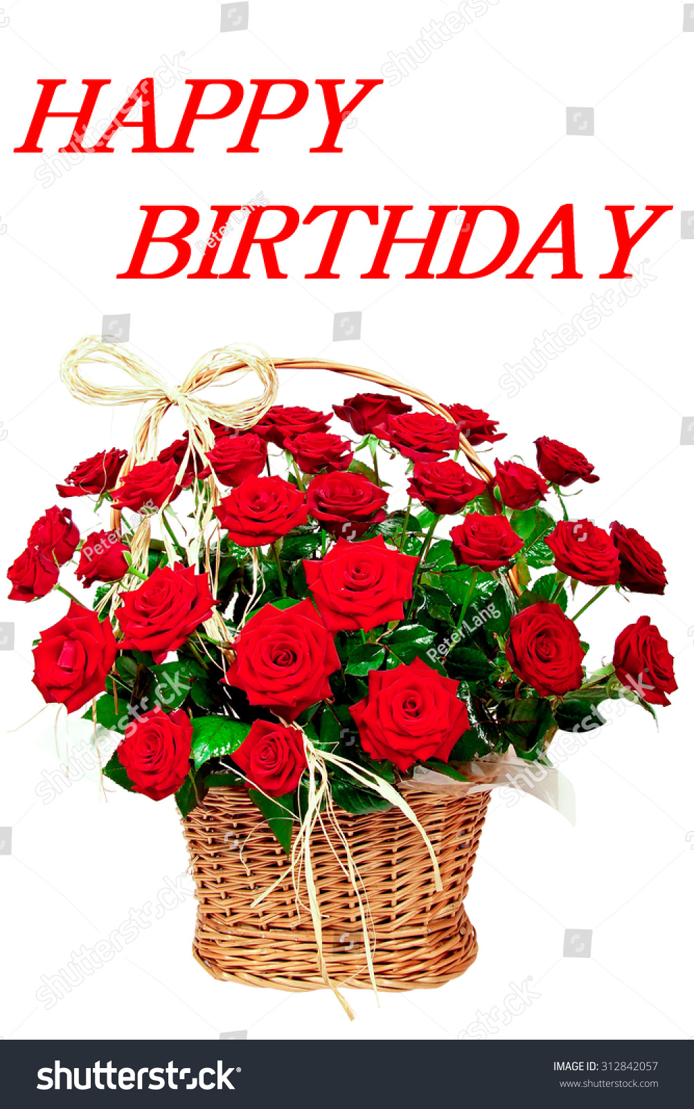 Happy Birthday Flower Buke Images Happy Birthday Red Beautiful Flowers Roses Stock Photo 312842057 |  Shutterstock