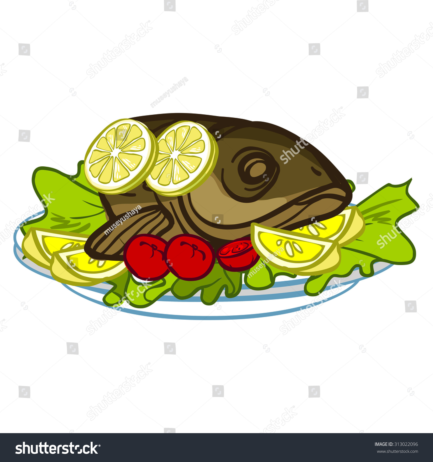 zitrone clipart fish