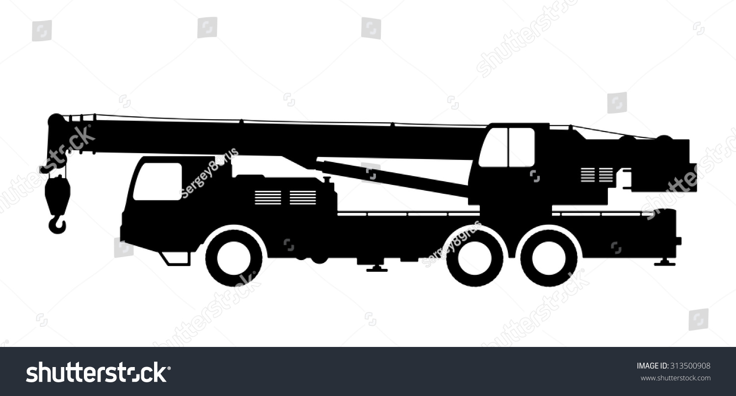 Crane Silhouette On White Background Vector Stock Vector (Royalty Free ...