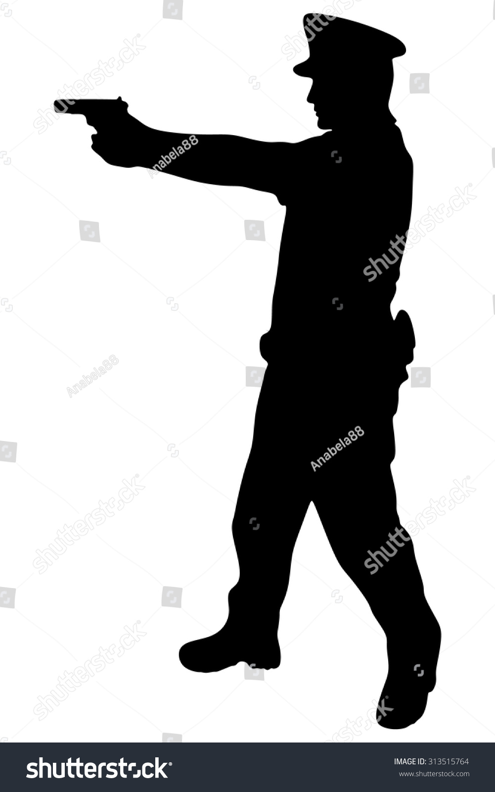 Hero Policeman Stock Vector (Royalty Free) 313515764 | Shutterstock