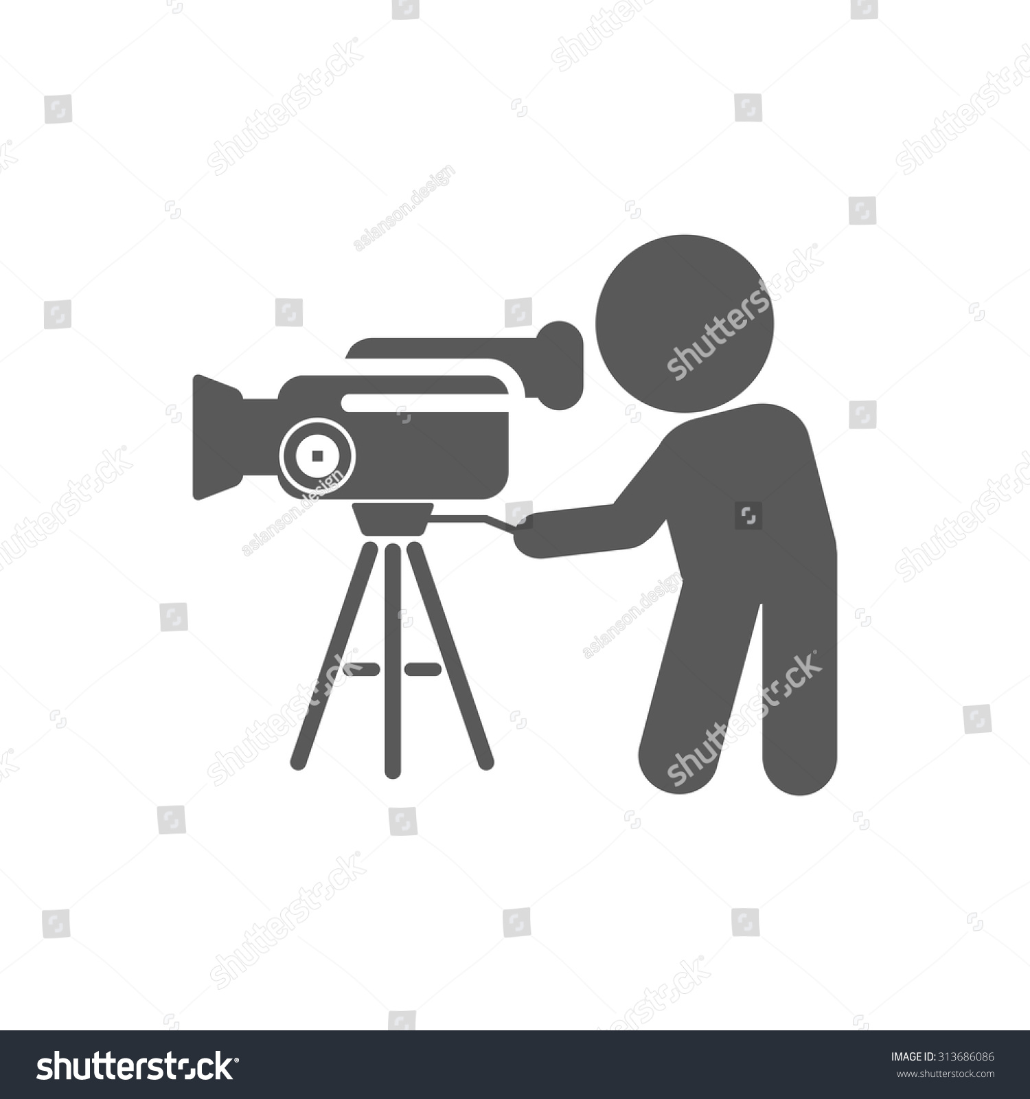 Camera Man Icon Stock Vector (Royalty Free) 313686086 | Shutterstock