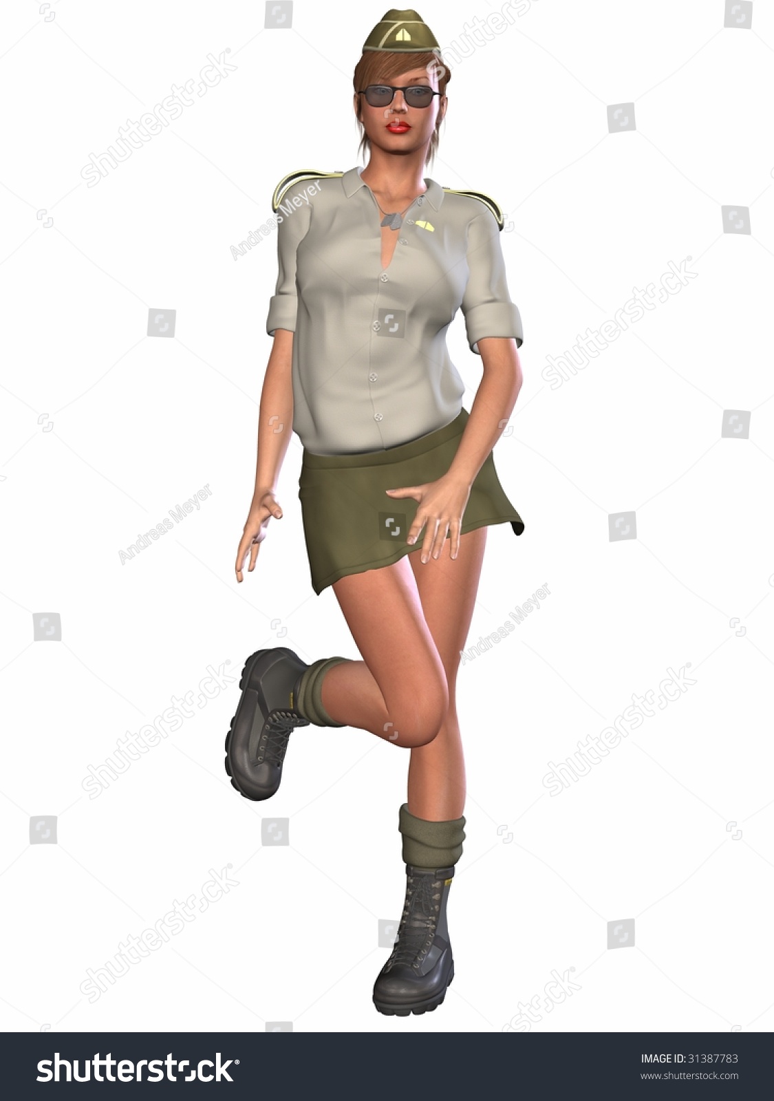 Army Pinup Girl Stock Illustration 31387783 Shutterstock 2851