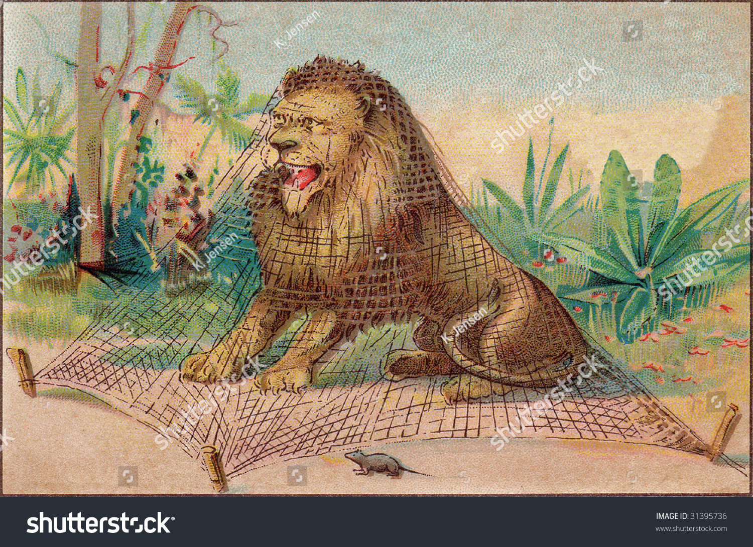 Лев и человек басня