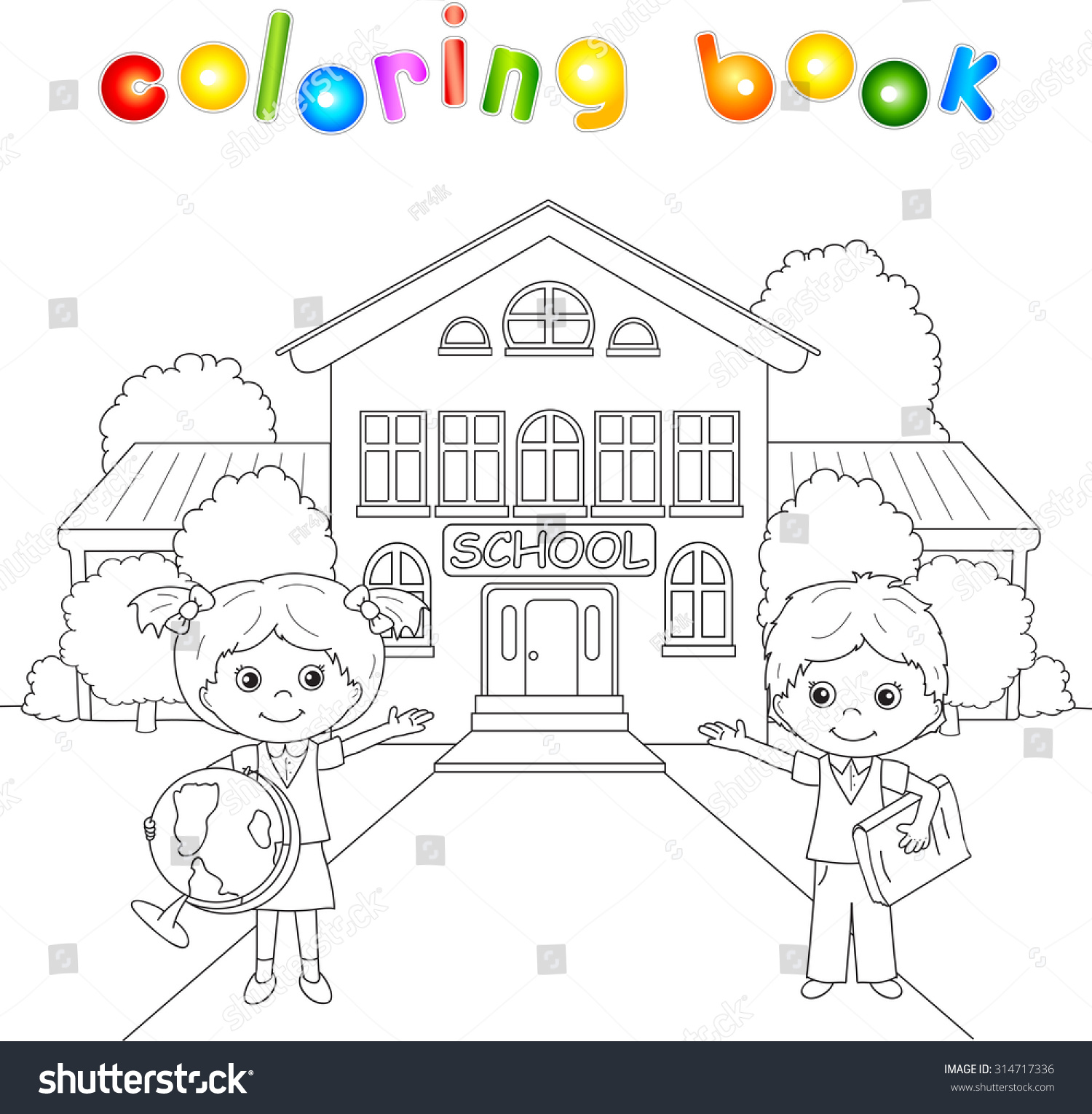 Моя школа раскраска для детей