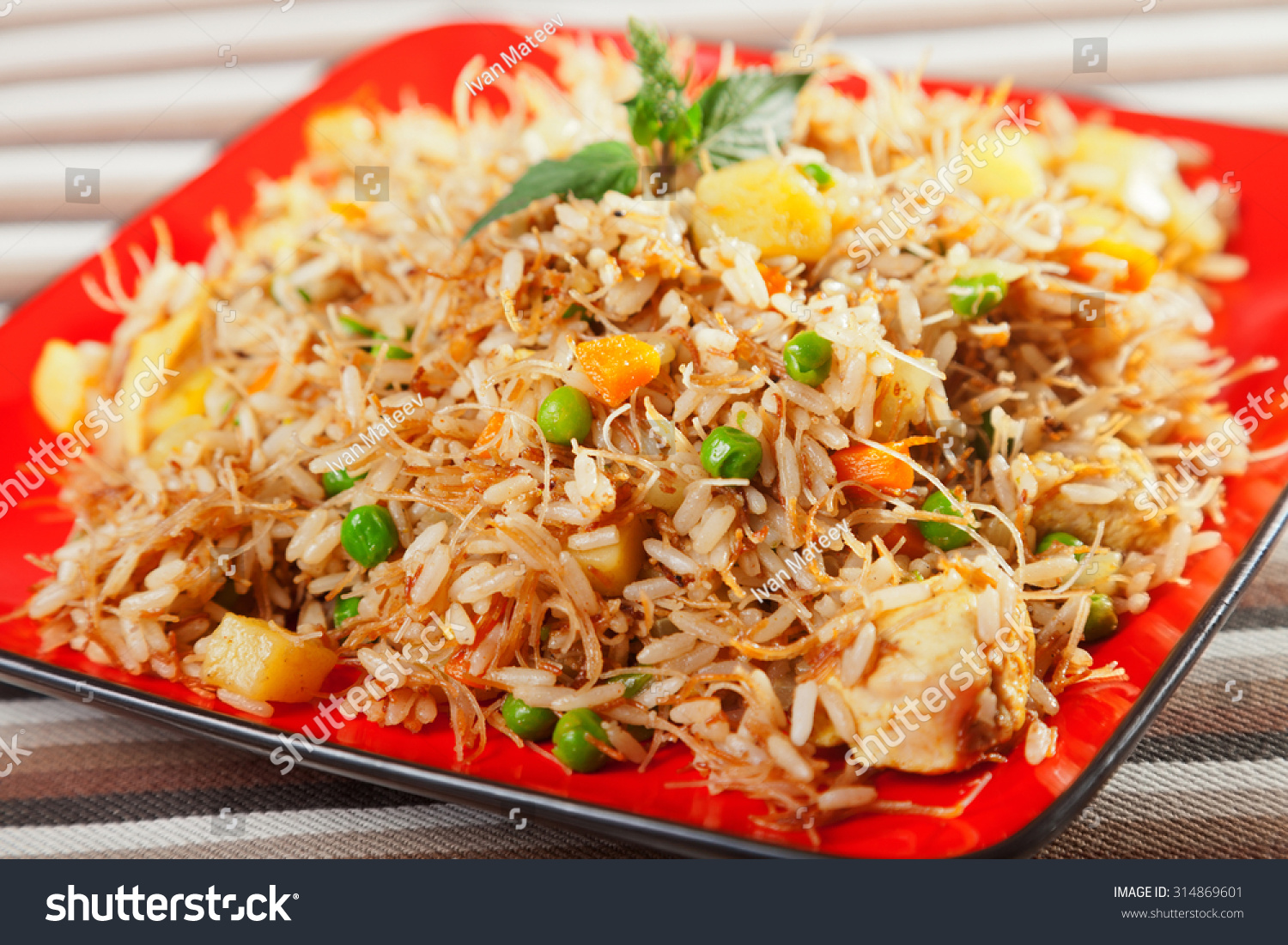 Chicken Biryani Typical Indian Food Recipe Stock Photo 314869601 ...