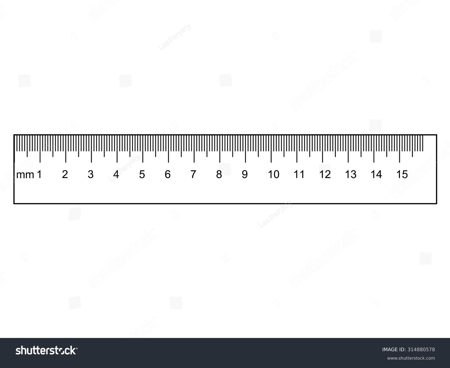 Outline Illustration Ruler Instrument Measurement Stock Vector Royalty Free