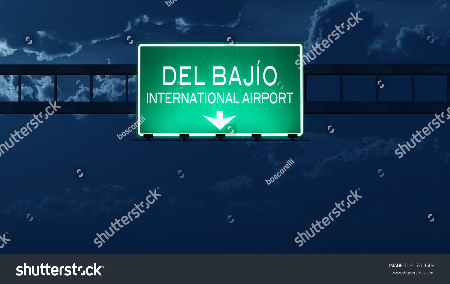 Leon Mexico Airport Highway Road Sign Stock Illustration 315704609 ...