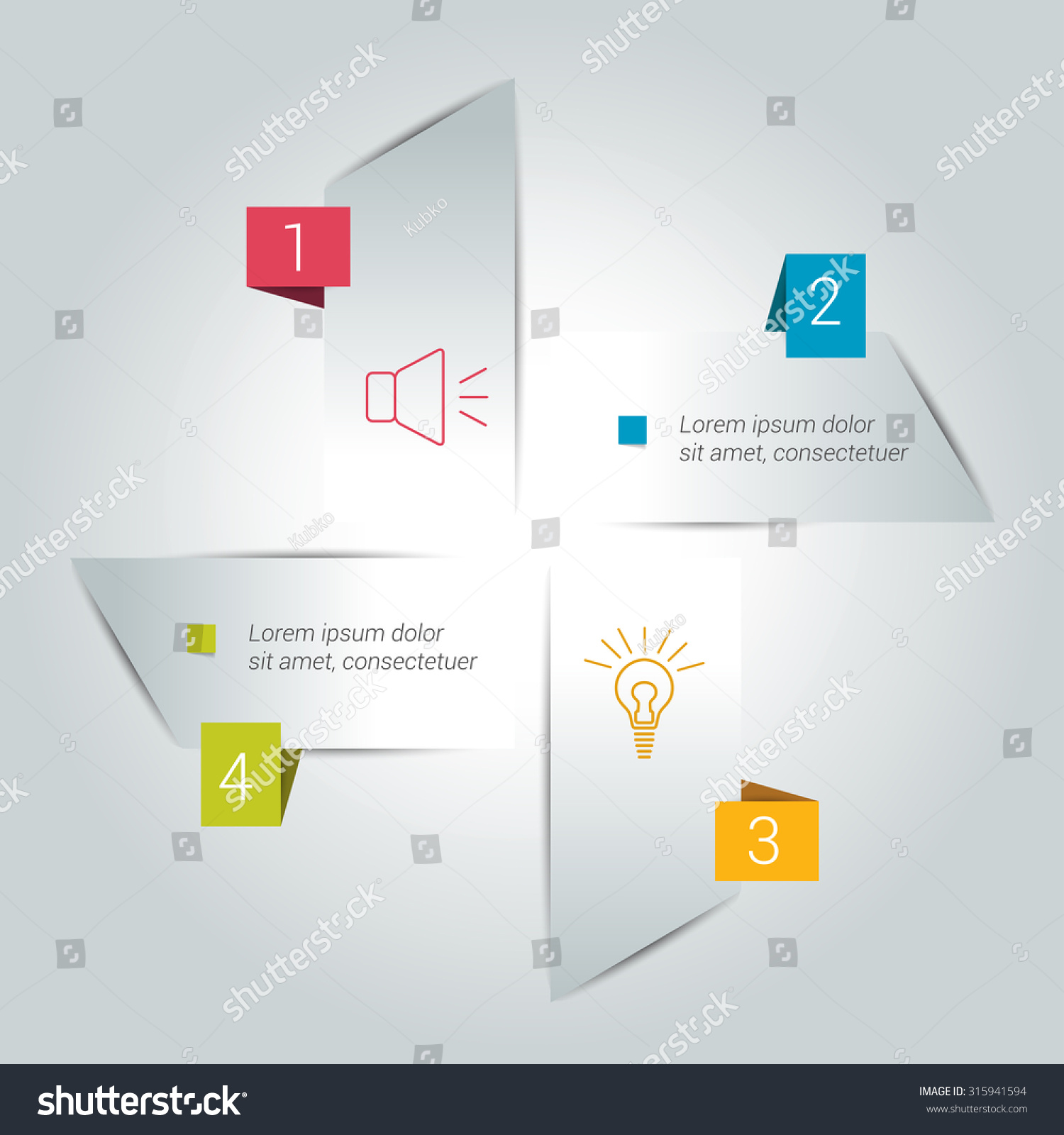 Four Steps Arrow Scheme Chart Diagram Module Stock Ve 9621