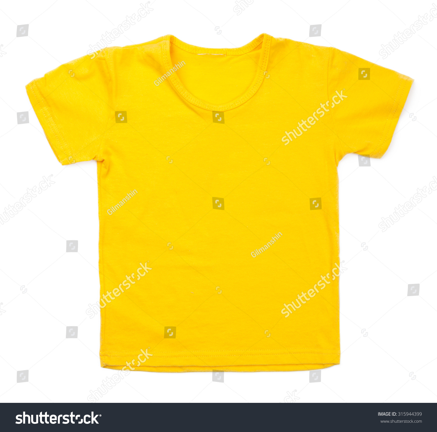 Kid Yellow Tshirt On White Background Stock Photo 315944399 | Shutterstock