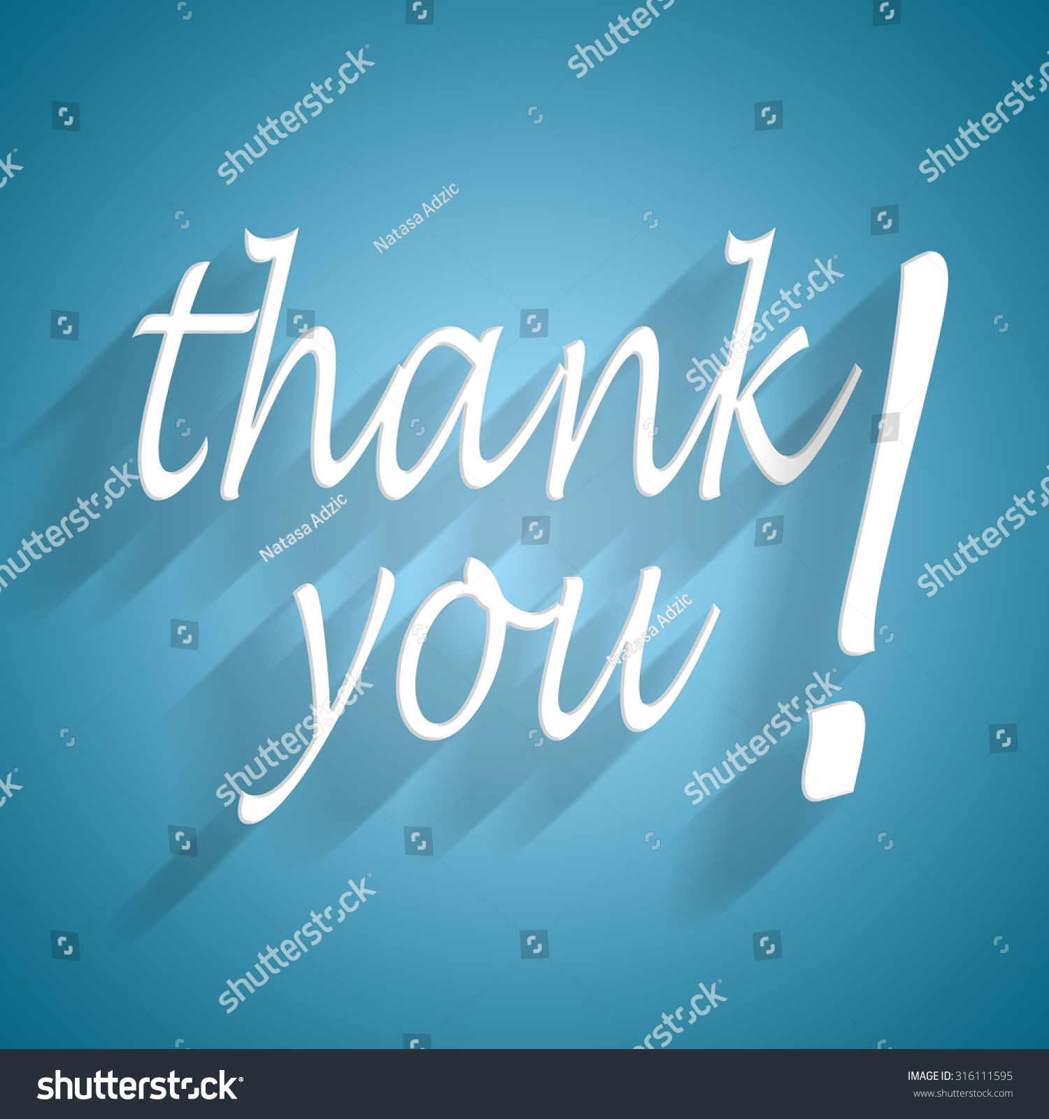 Thank You Hand Lettering Greeting Card Stock Illustration 316111595 ...