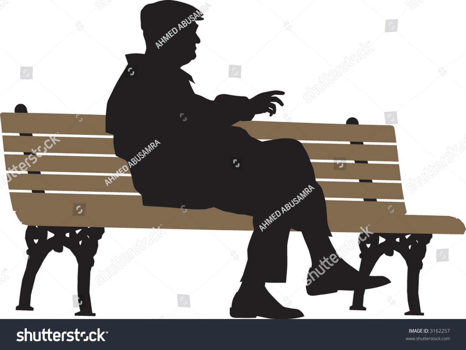 Человек на скамейке