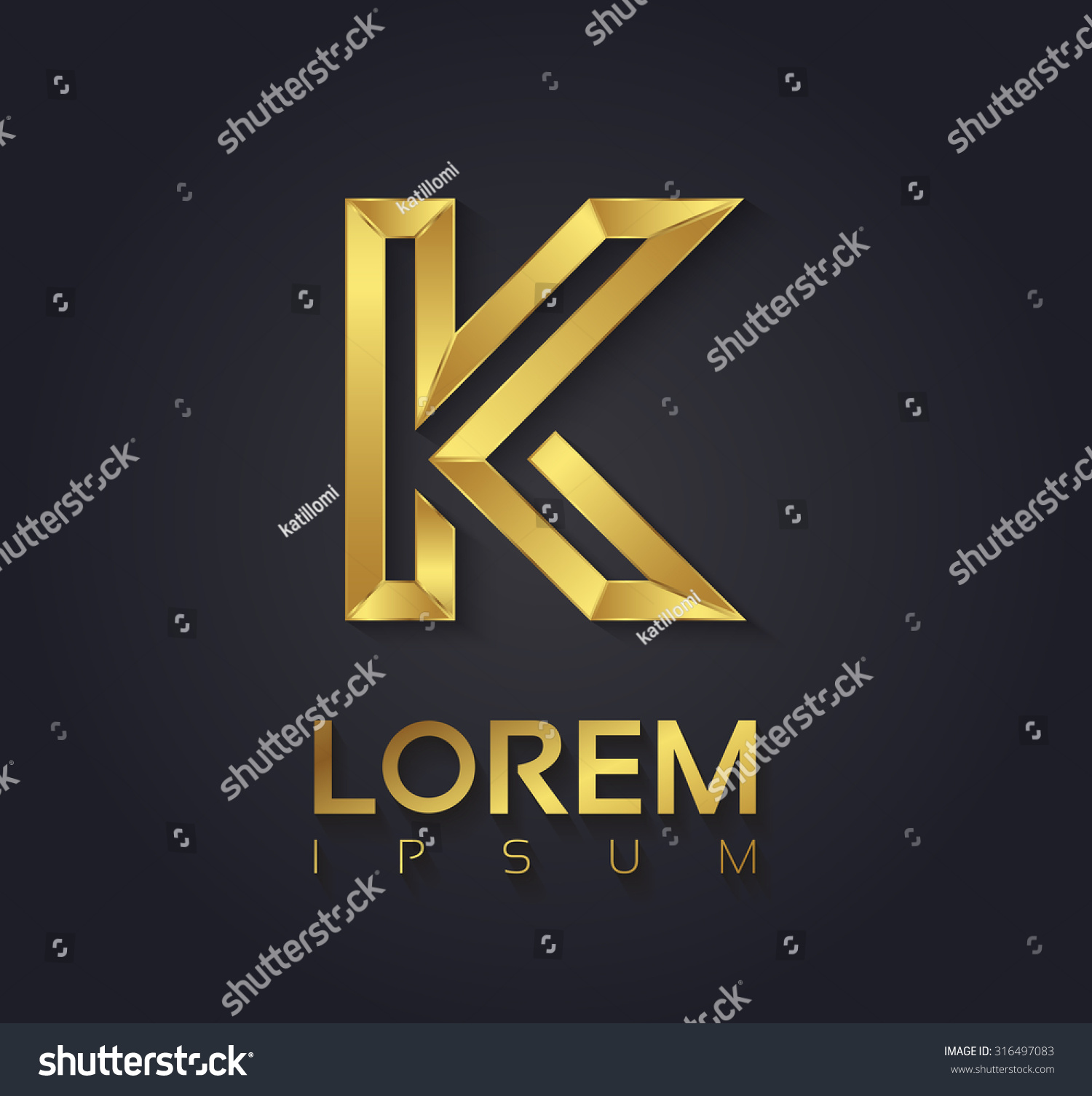 Vector Graphic Elegant Golden Font Sample Stock Vector (Royalty Free ...