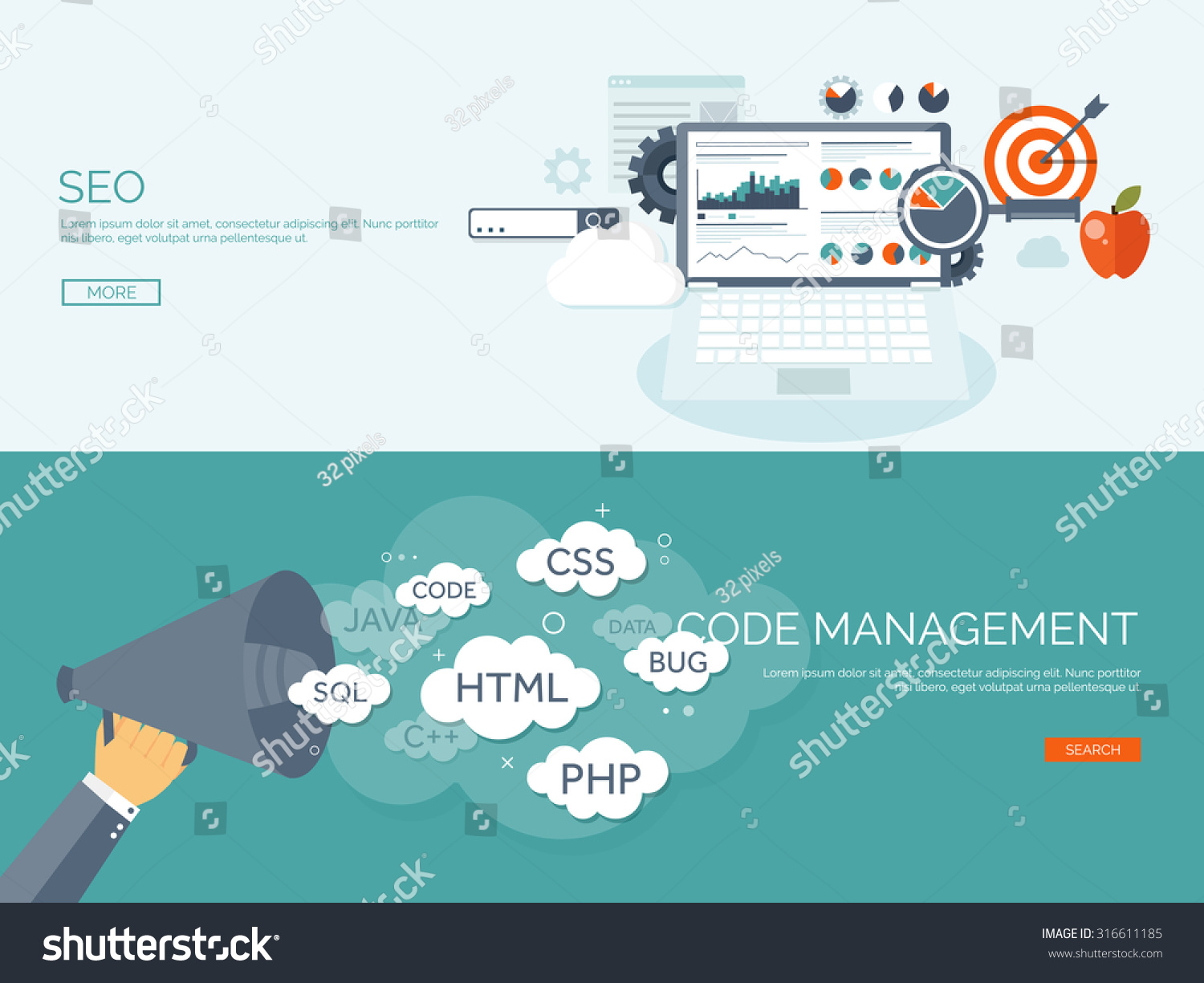 Programming Coding Backgroundflat Designprogram Source Codesoftware ...