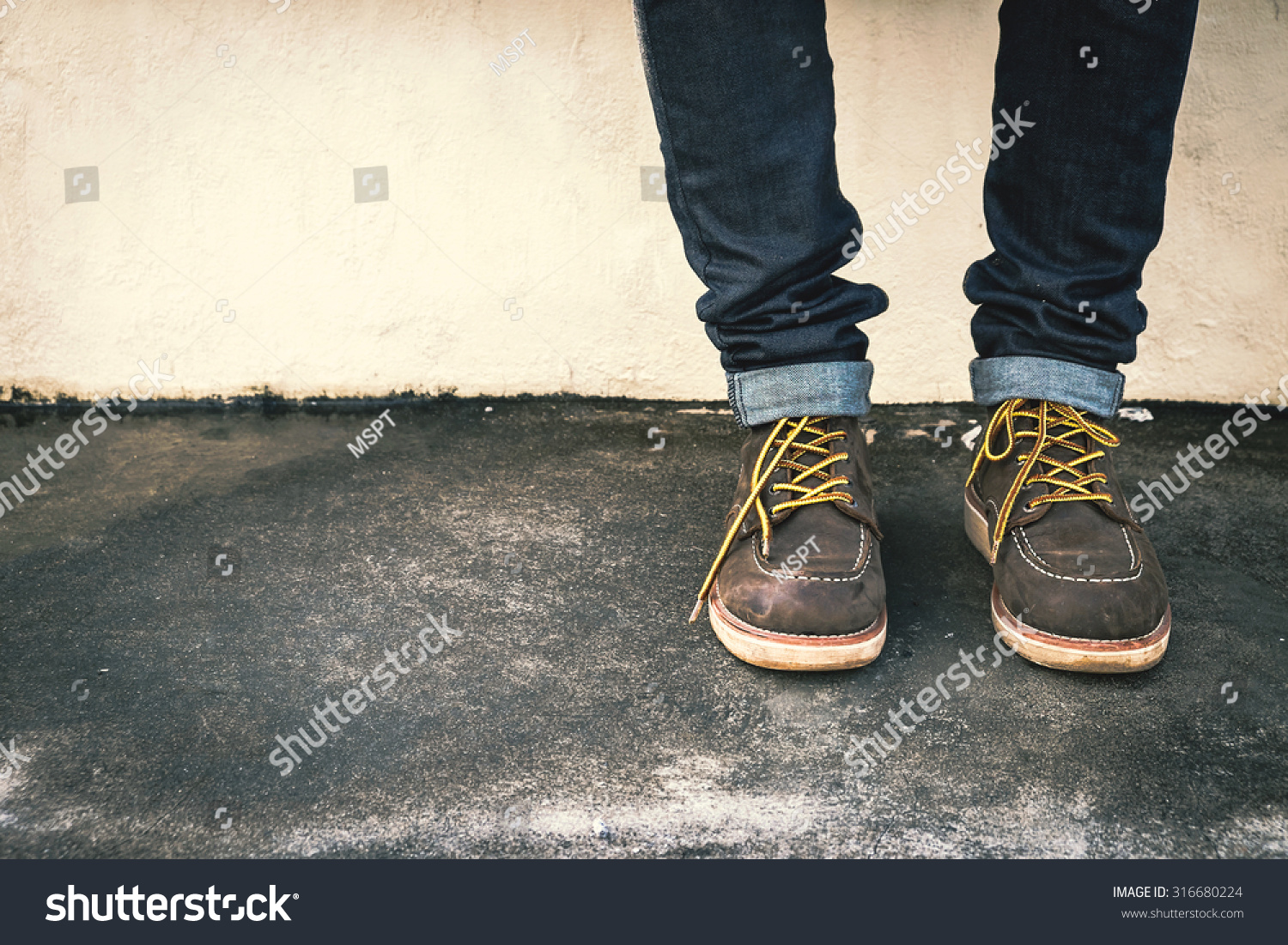 hipster leather boots