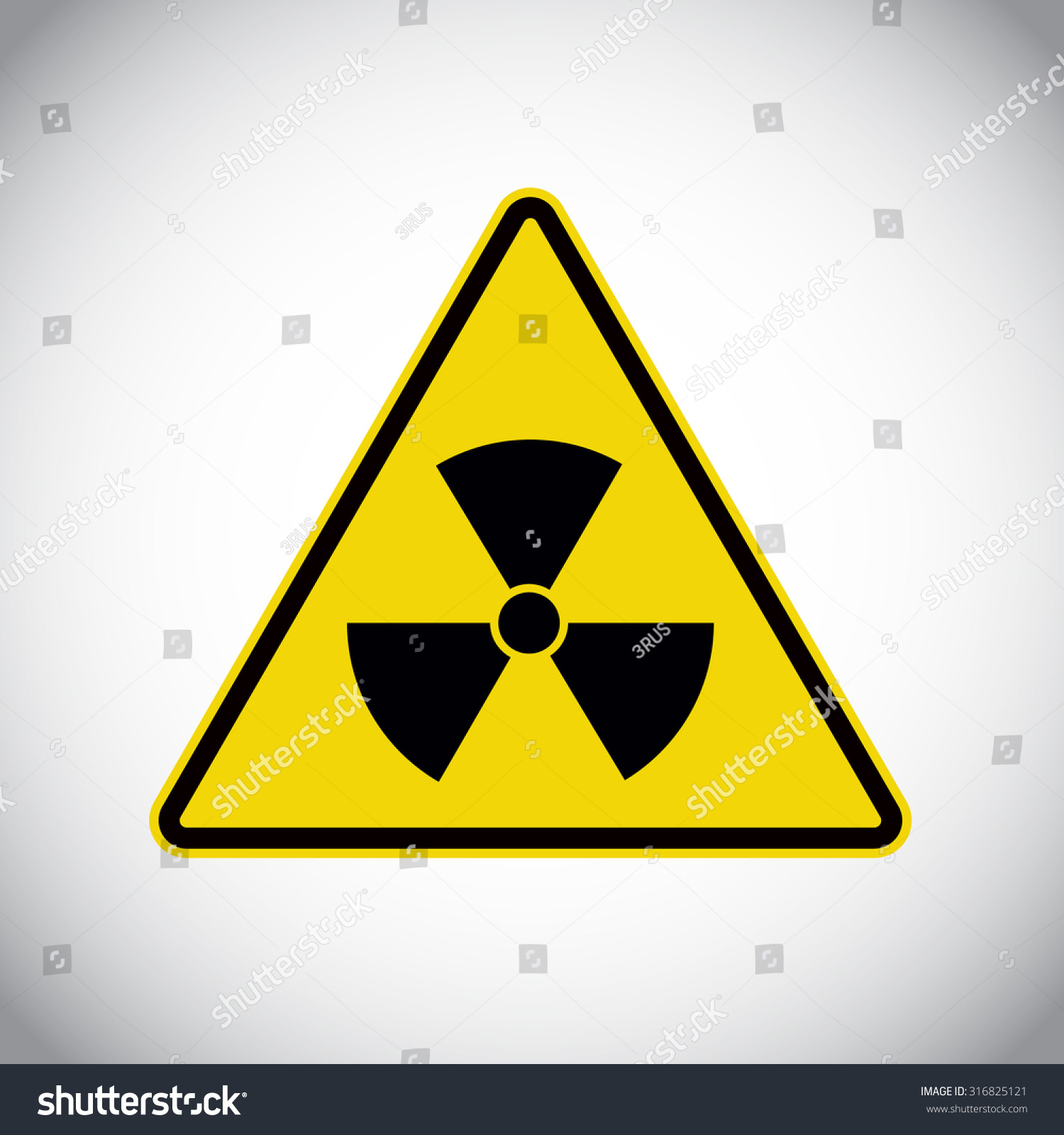 Hazard Signs Radiation Vector Illustration Stock Vector (Royalty Free ...