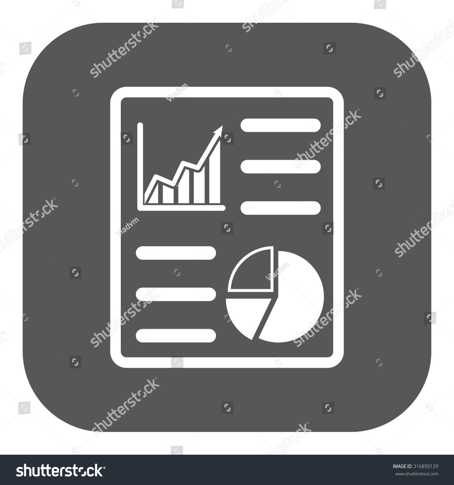 Business Report Icon Audit Analysis Document Stock Vector (Royalty Free ...