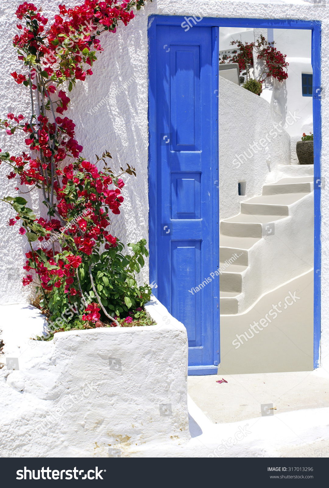 Traditional Architecture Oia Village On Santorini Stock Photo 317013296 ...