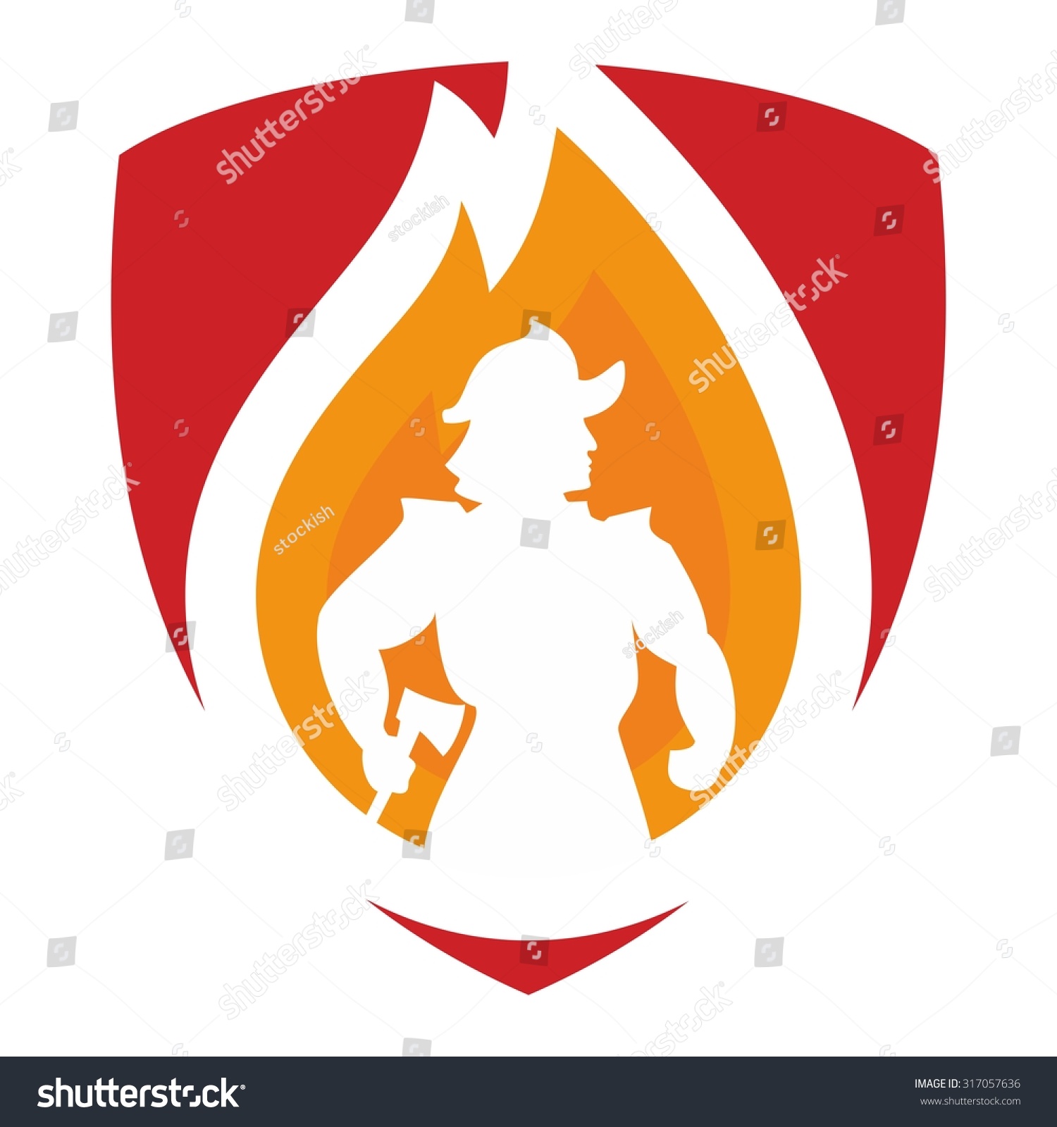 Fireman Logo Stock Vector (Royalty Free) 317057636 | Shutterstock